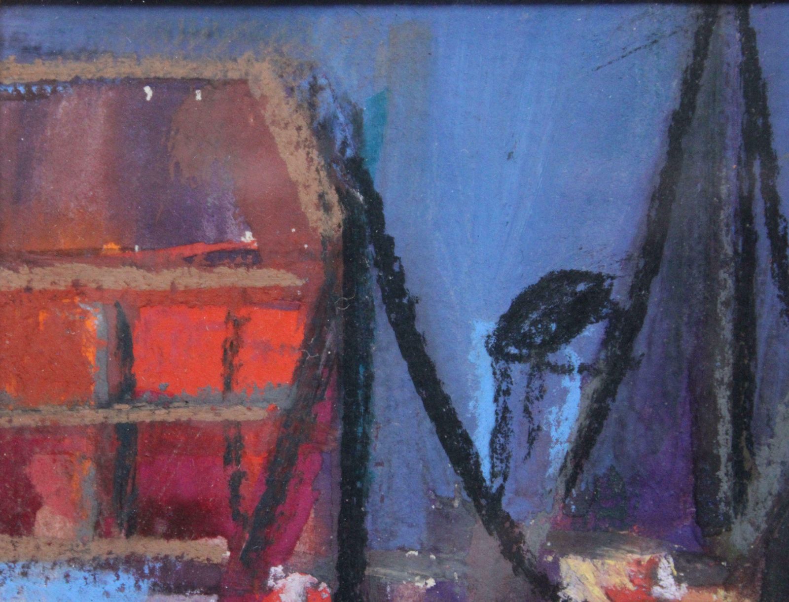 Georgs Barkans Boats. Paper/Pastel. photo 429.0