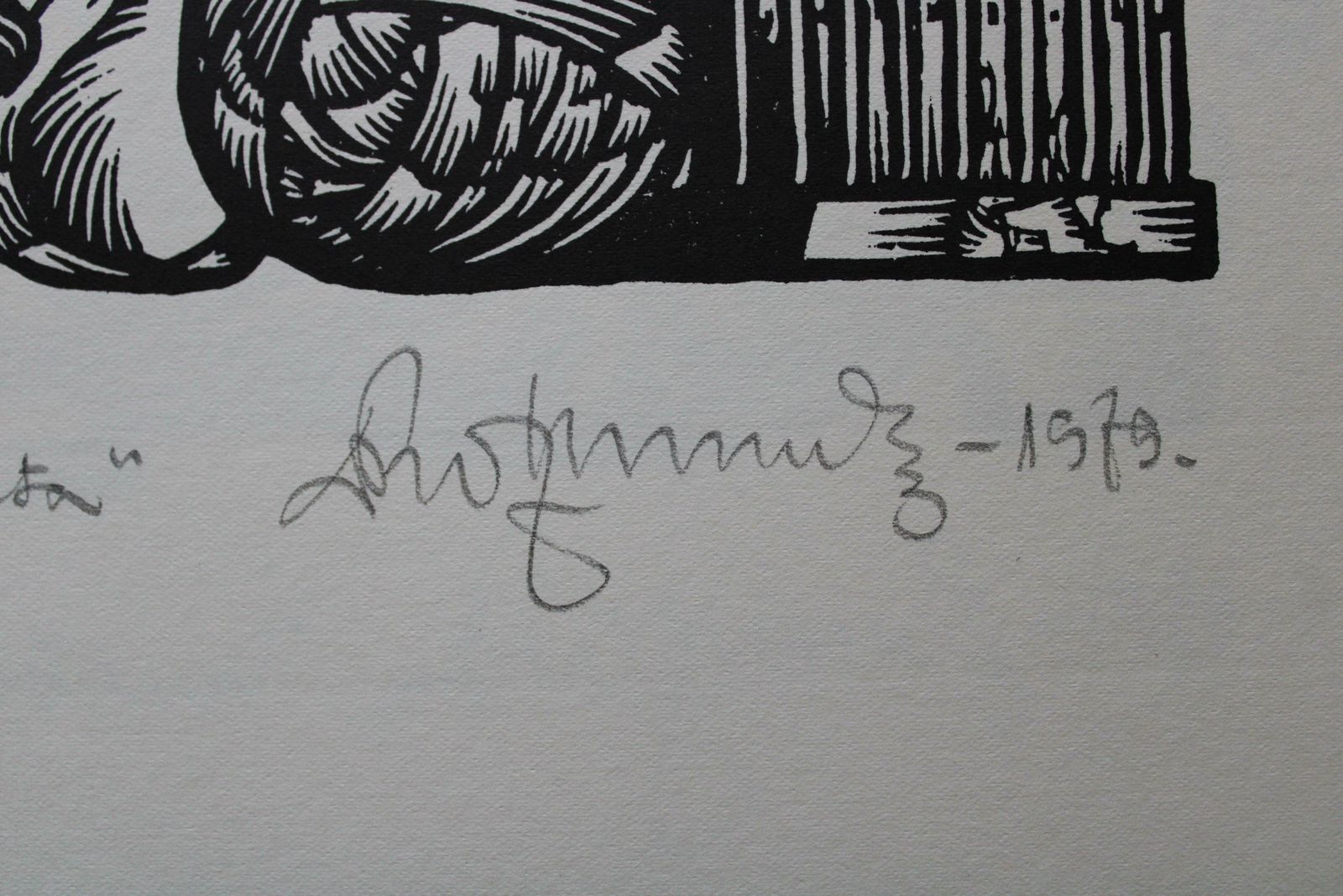Dainis Rozkalns The Time And Place For Work. 1979. Paper, Linocut,  1979 photo for sale
