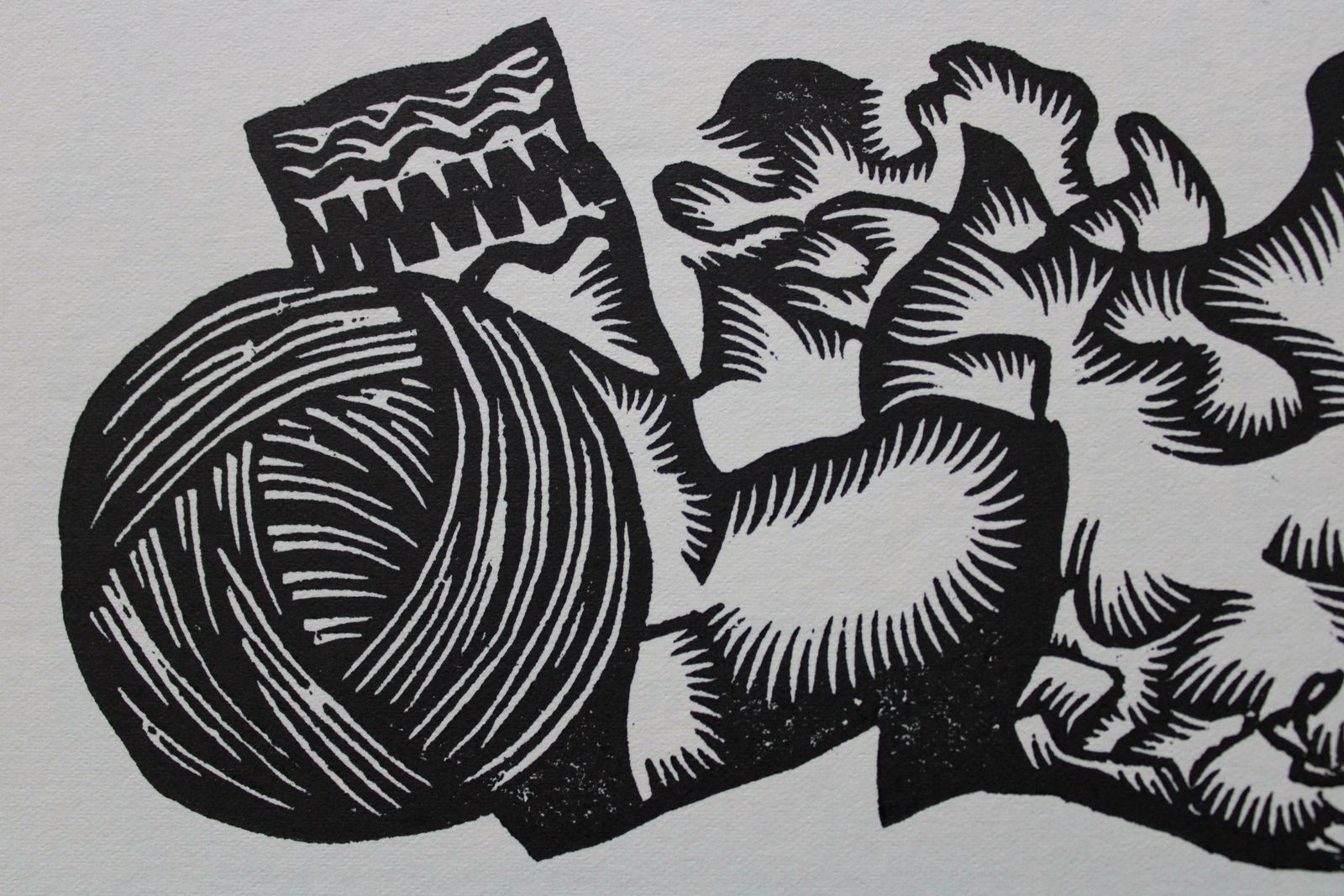 Dainis Rozkalns The Diligent And The Lazy Herdsman. 1979. Paper, Linocut, photo furniture