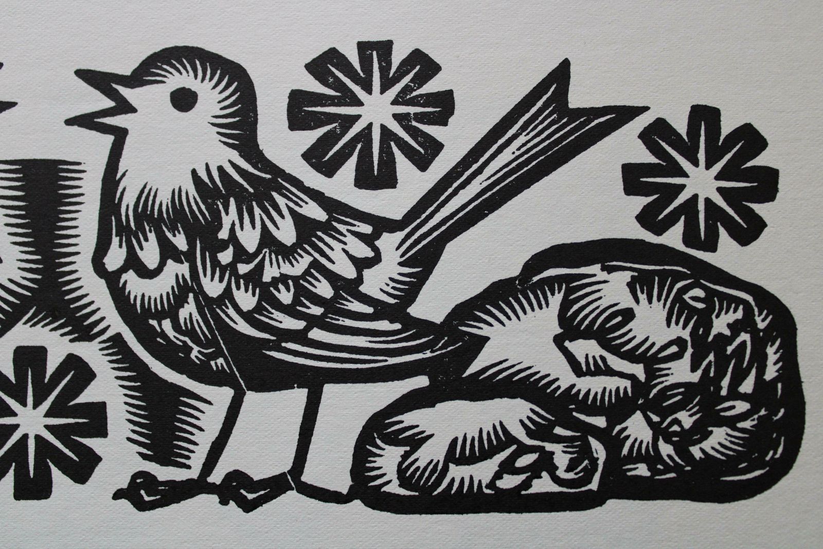 Dainis Rozkalns Herdsman Meet. 1979. Paper, Linocut, photo Art