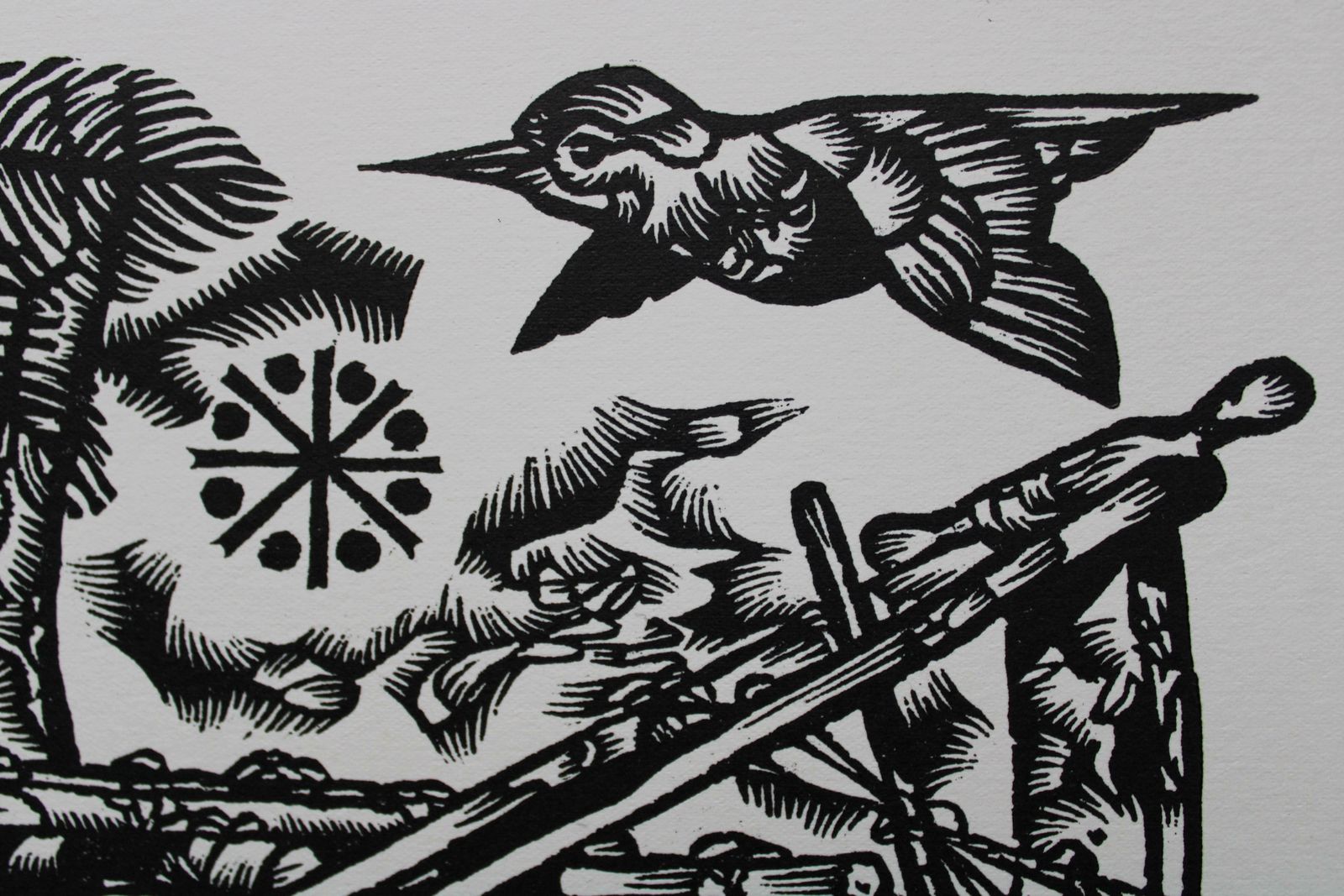 Dainis Rozkalns The Poor Man. 1982. Paper, Linocut, photo for sale