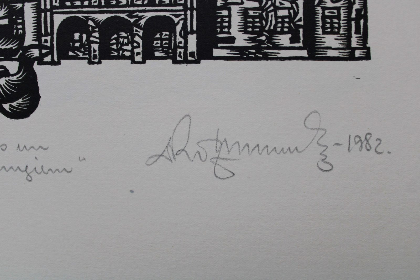 Dainis Rozkalns A Fight Against The Lords. 1982. Paper, Linocut, photo 174.0