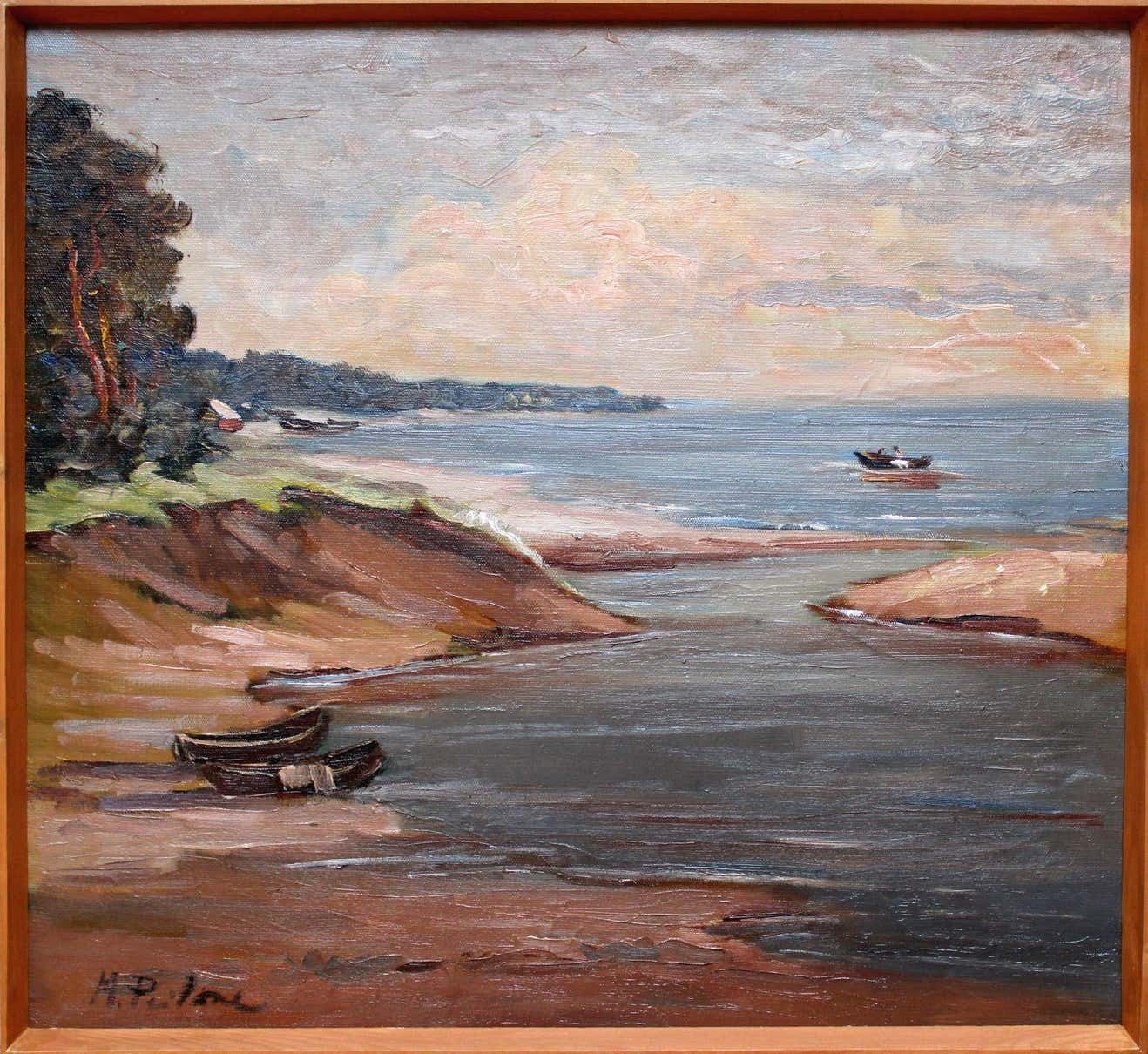 Marianna Peilane Sea. Oil On Canvas And Cardboard, photo furniture