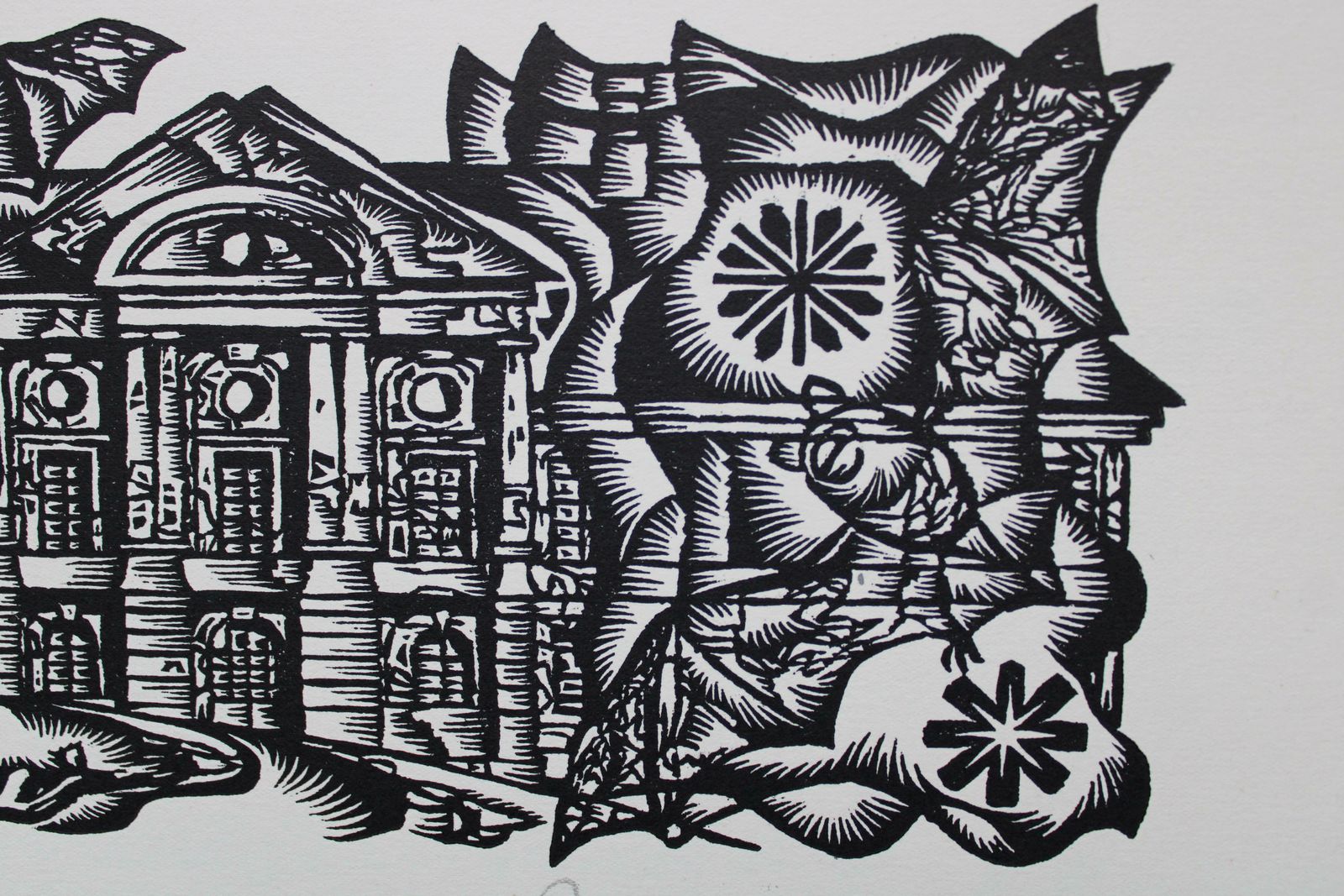 Dainis Rozkalns In Slavery To The Lord And Manor. 1982. Paper, Linocut photo Art