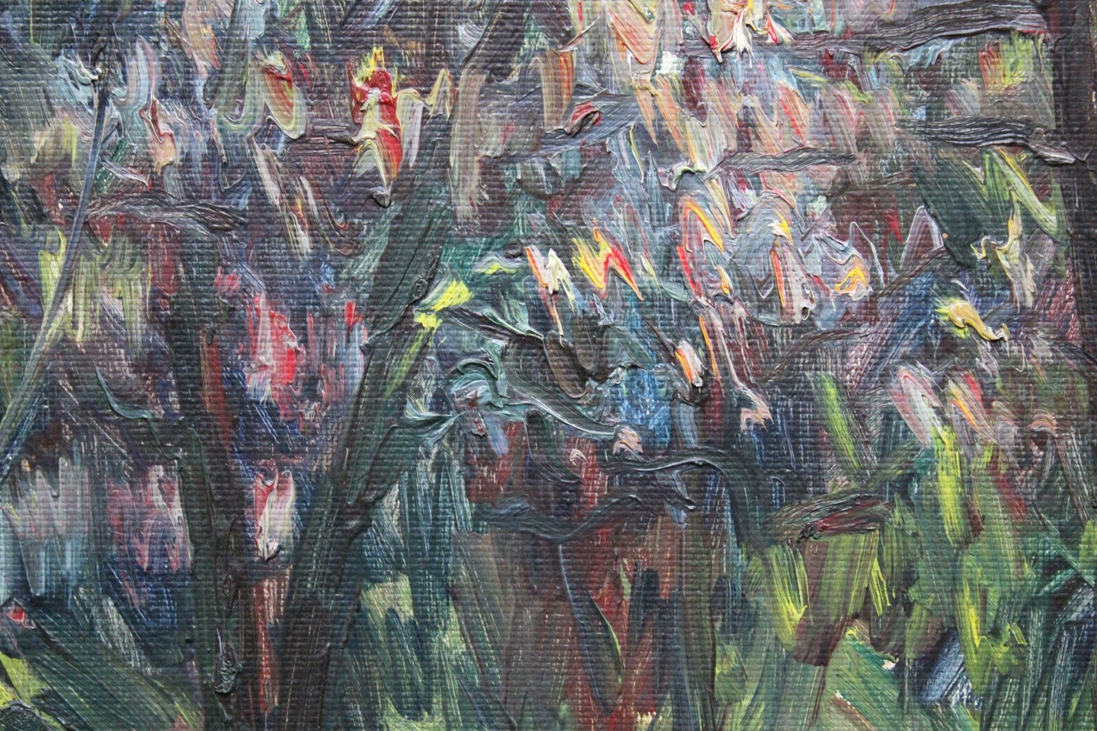 Ruta Steinerte Forest. 1982. Cardboard, Oil,  1982 photo vinterior