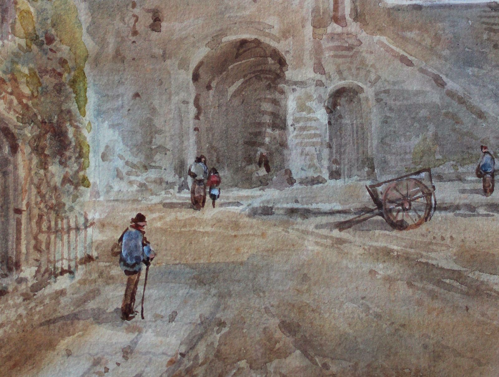 Edward Nevil Notre Dame De Paris. Paper, Watercolour photo for sale