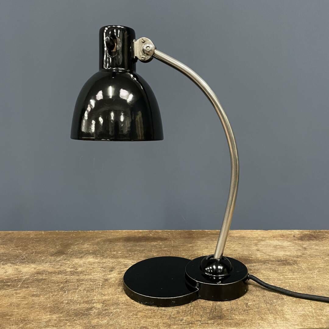 Zwarte Zirax Bureaulamp Met Emaille Kap photo 318.0