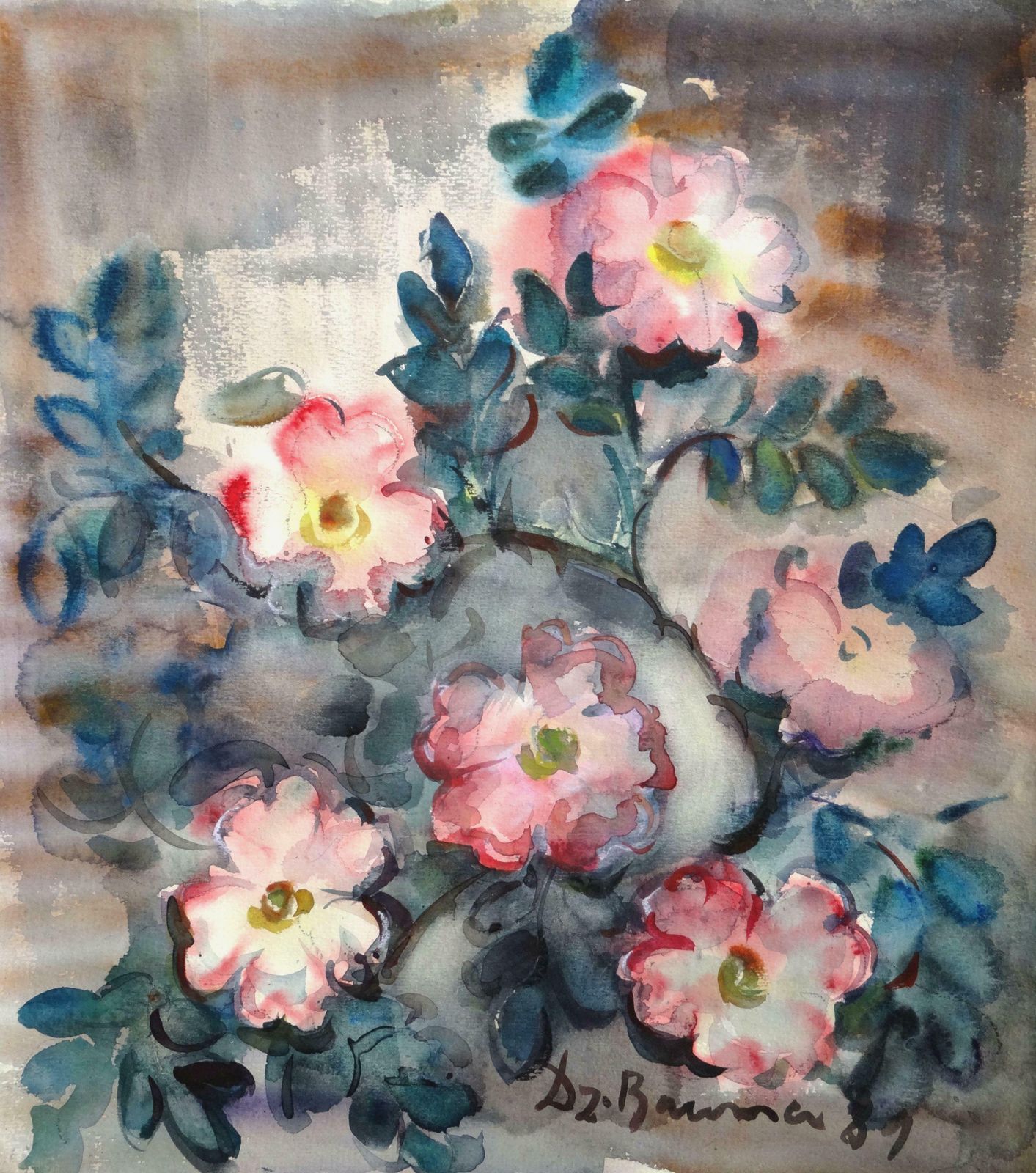 Dzidra Bauma Rosehip. 1989. Paper, Watercolour,