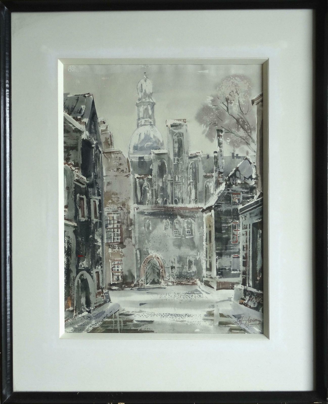 Edwin Andersons Old City. 1986. Paper, Watercolour 1986 photo furniture
