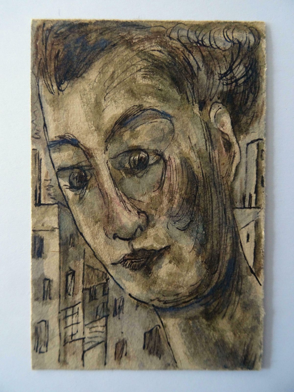 Adolfs Zardins Heights & Fast Sketch. 1961. Paper, Mixed Media Art, photo Art