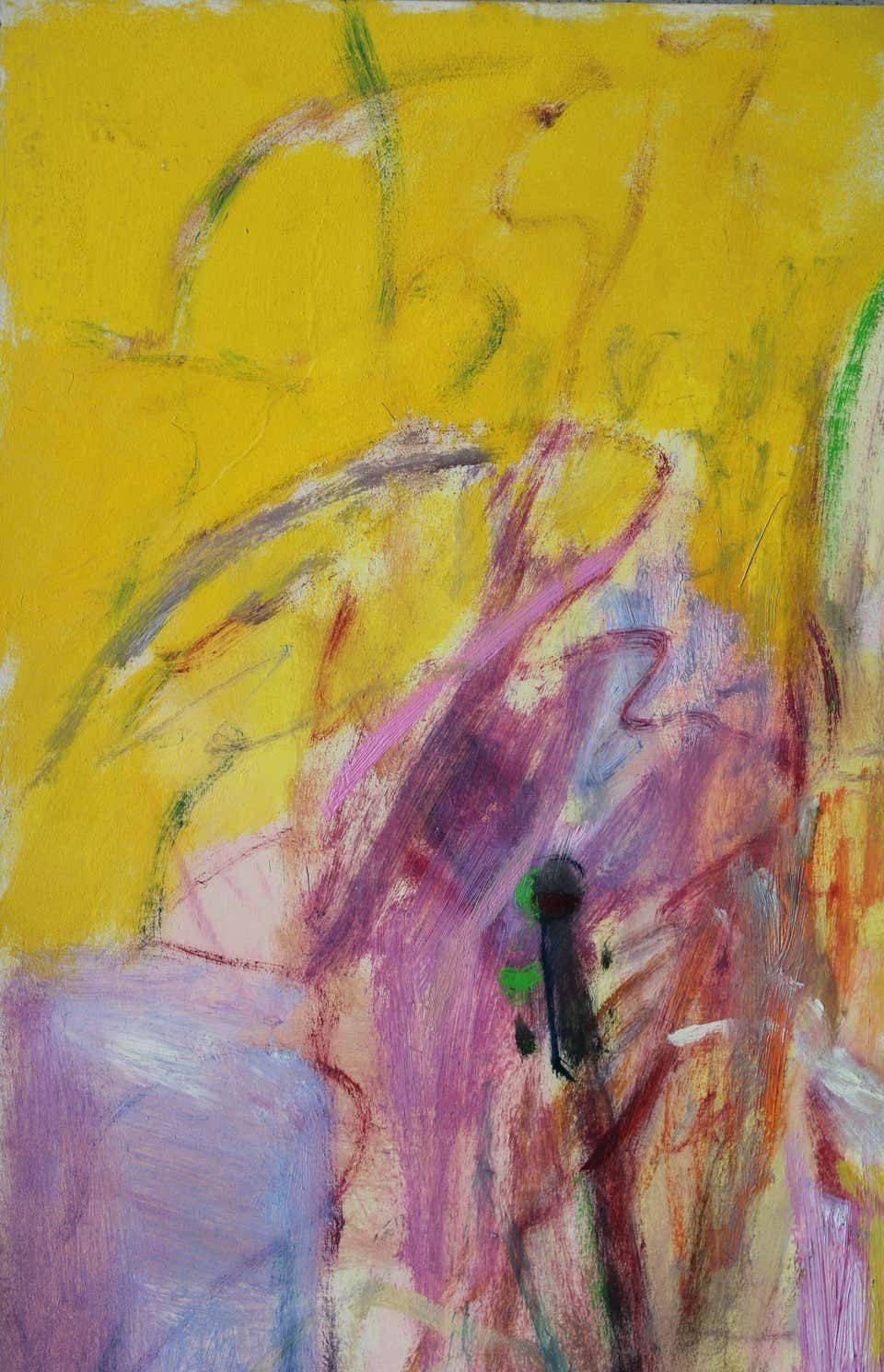Uldis Krauze Solo 4 2000 Cardboard Oil photo for sale