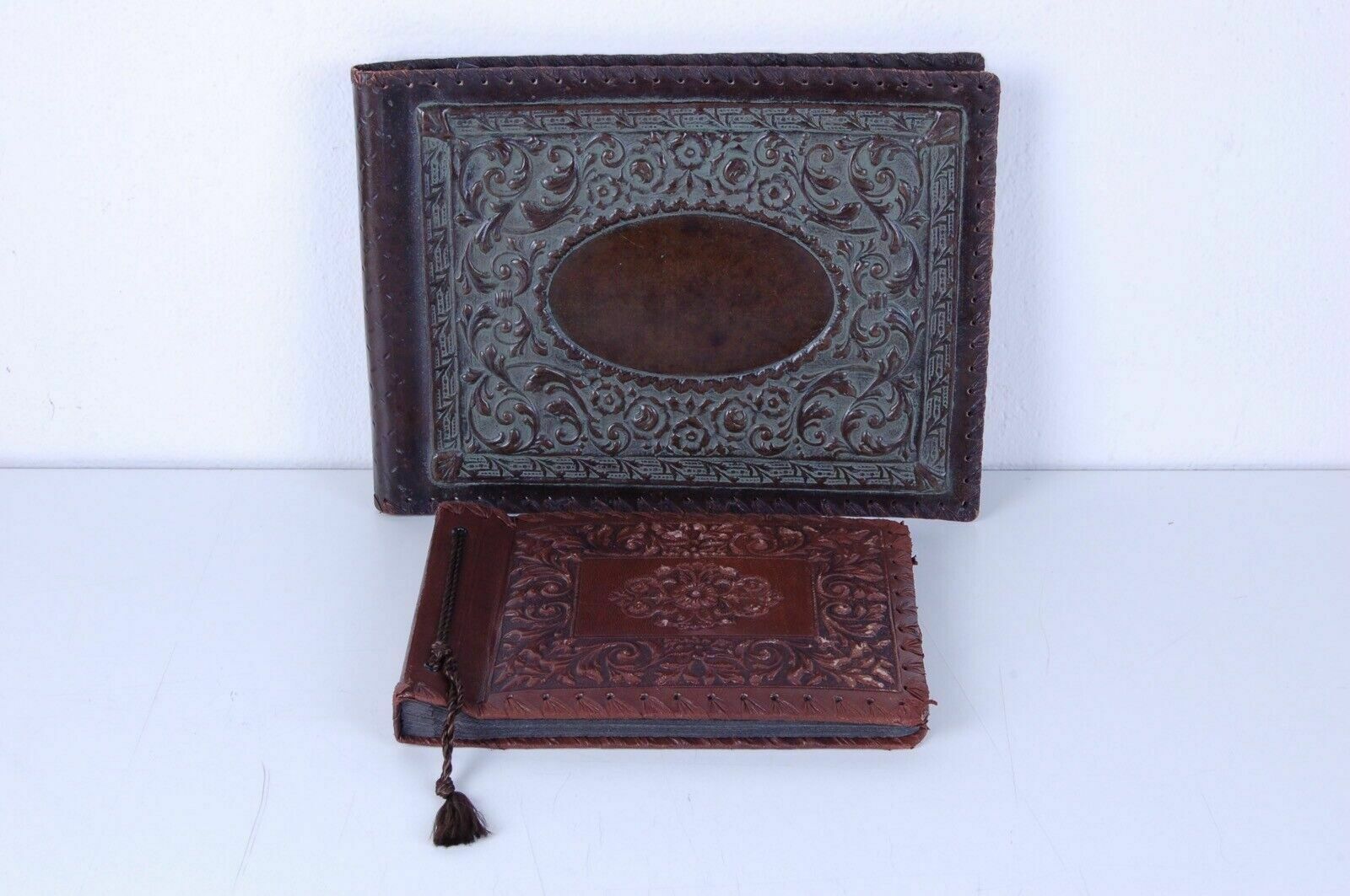 Pair Of Antique Leather Photo Frames, Early 1900s photo furniture