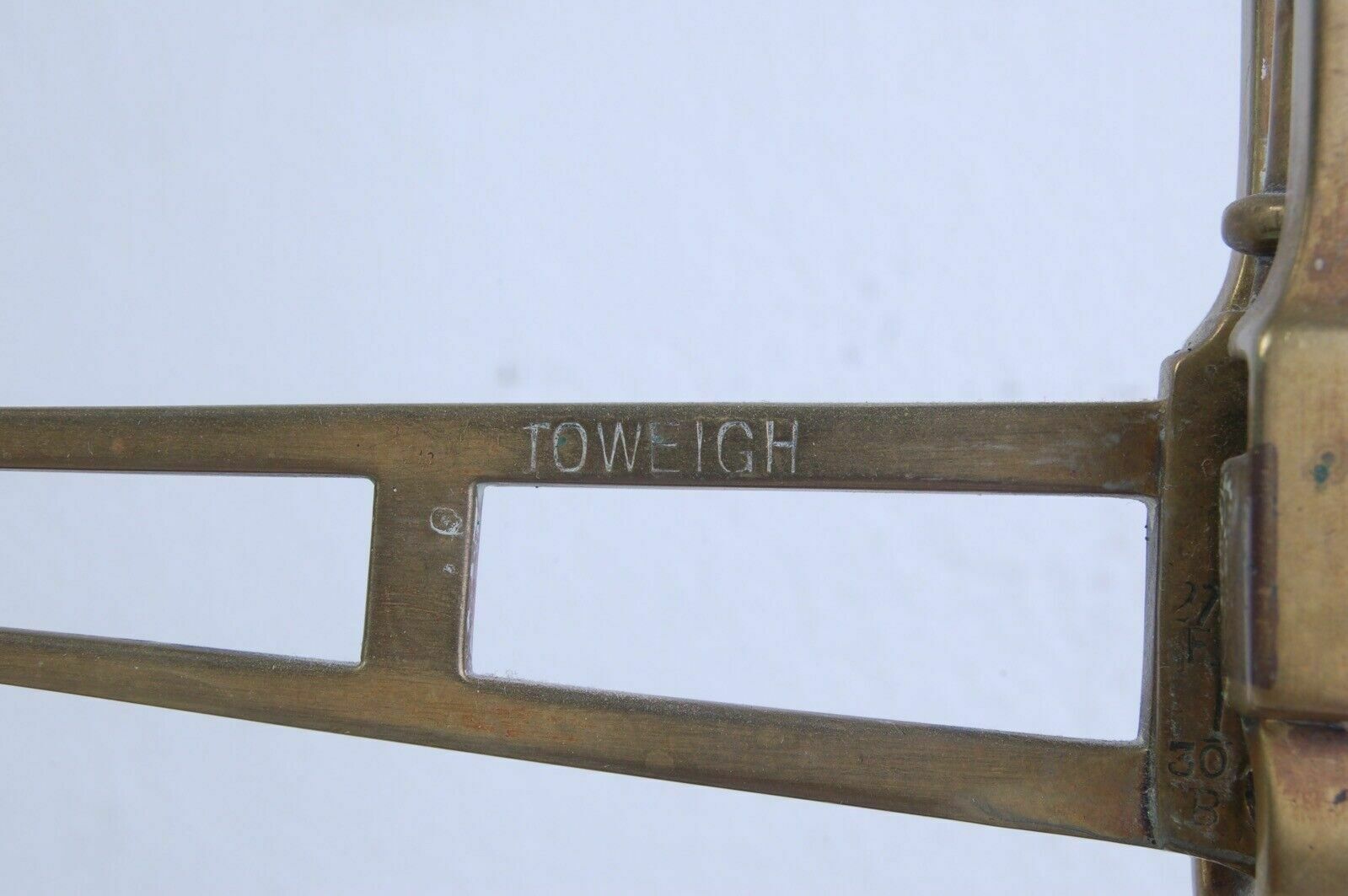 photo buy Antique Brass And Wooden Double Pan Scale W&T Avery Makers Birmingham From The 1930s