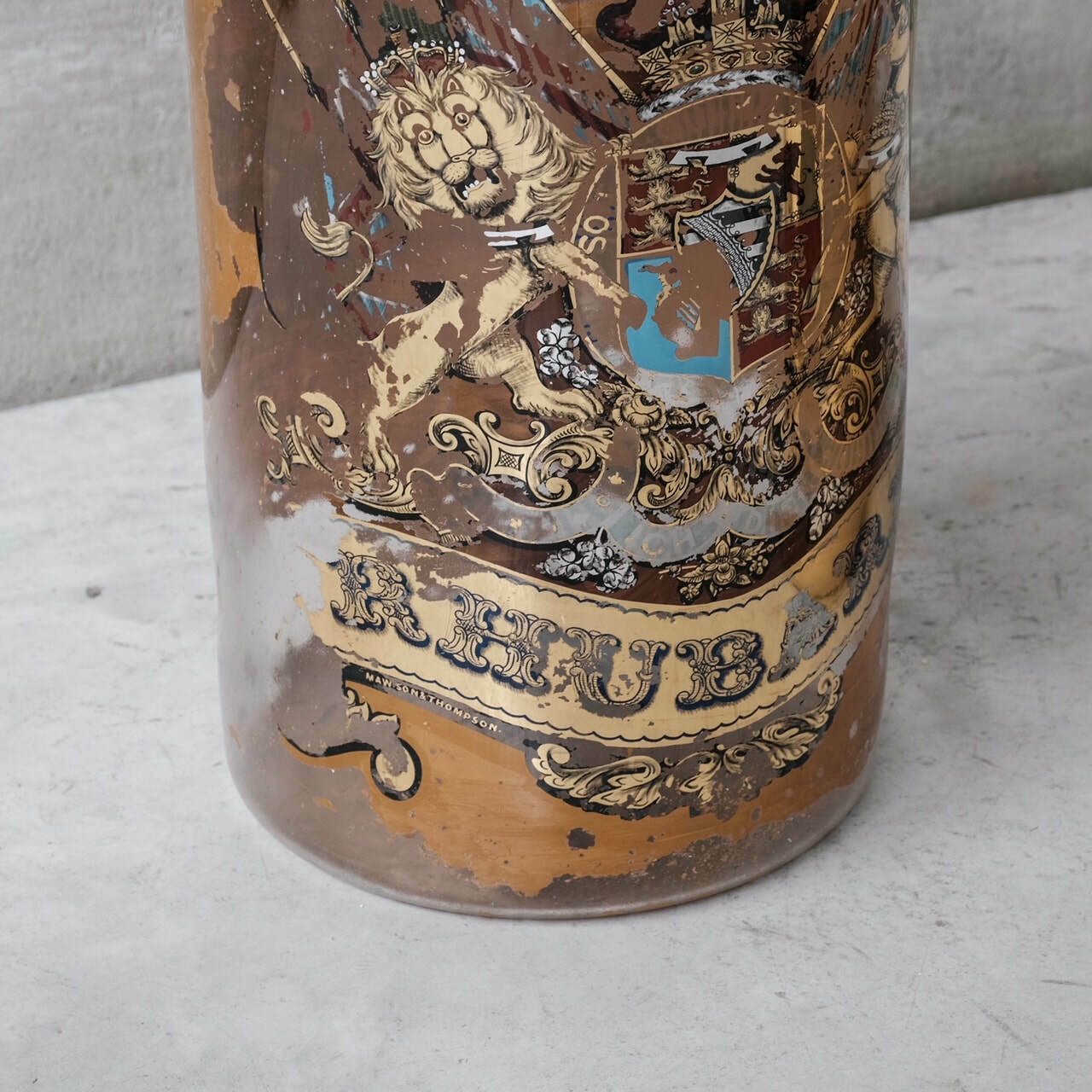 Pair Of Antique English Xl Glass Apothecary Pots photo 2400.0