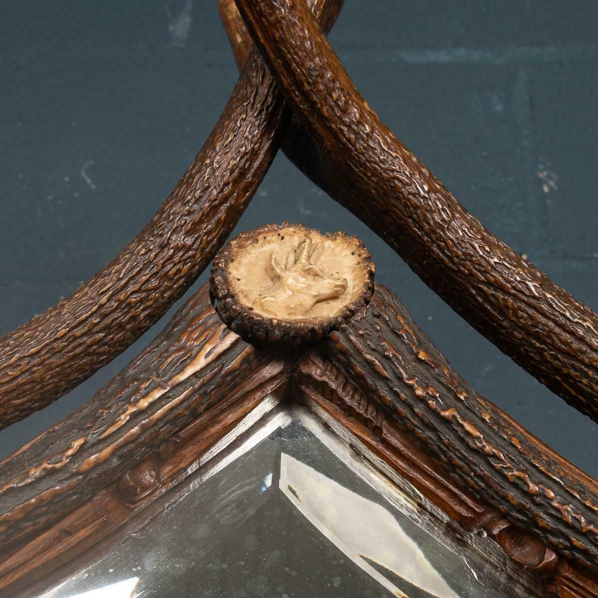 Furniture 19th Century Black Forest Hall Stand, Swiss German, C.1890 photo