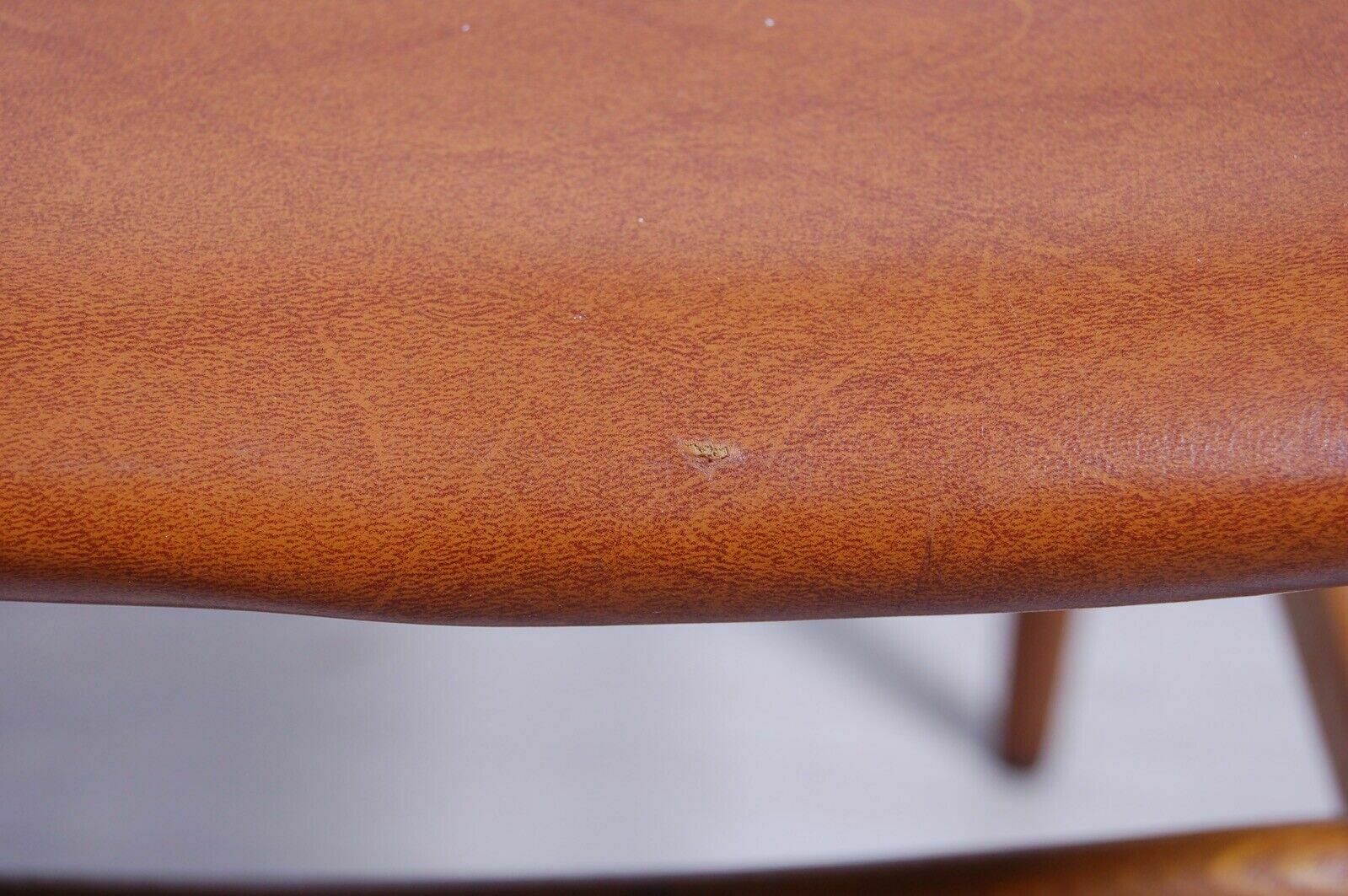 Furniture Design Armchair From The 50s And 60s, Comfortable Seat In Vintage Brown Leather photo