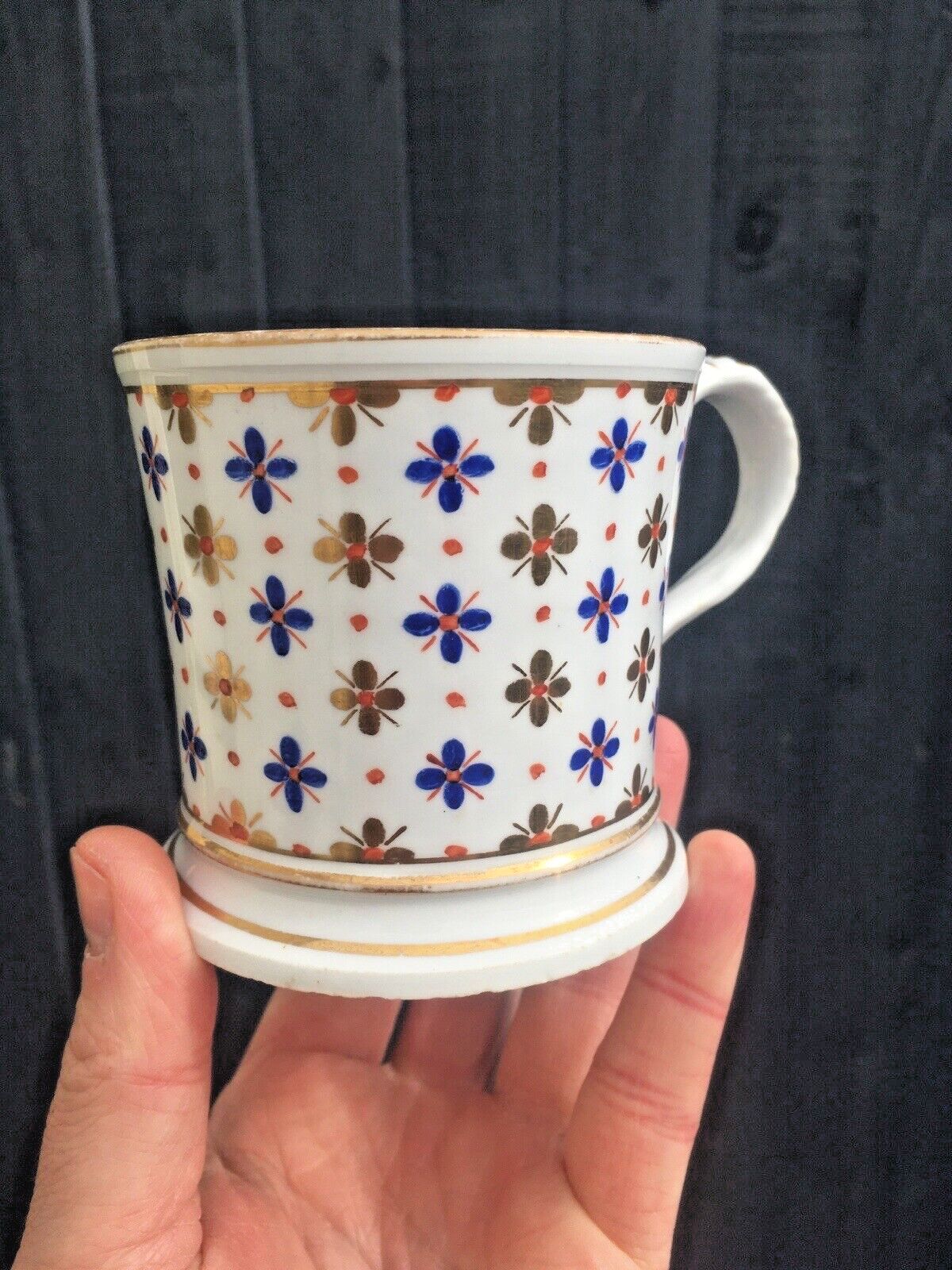 Home Decor Rare Antique Coalport China Floral Quatrefoil Gilded Cabinet Cup Mug Tankard photo