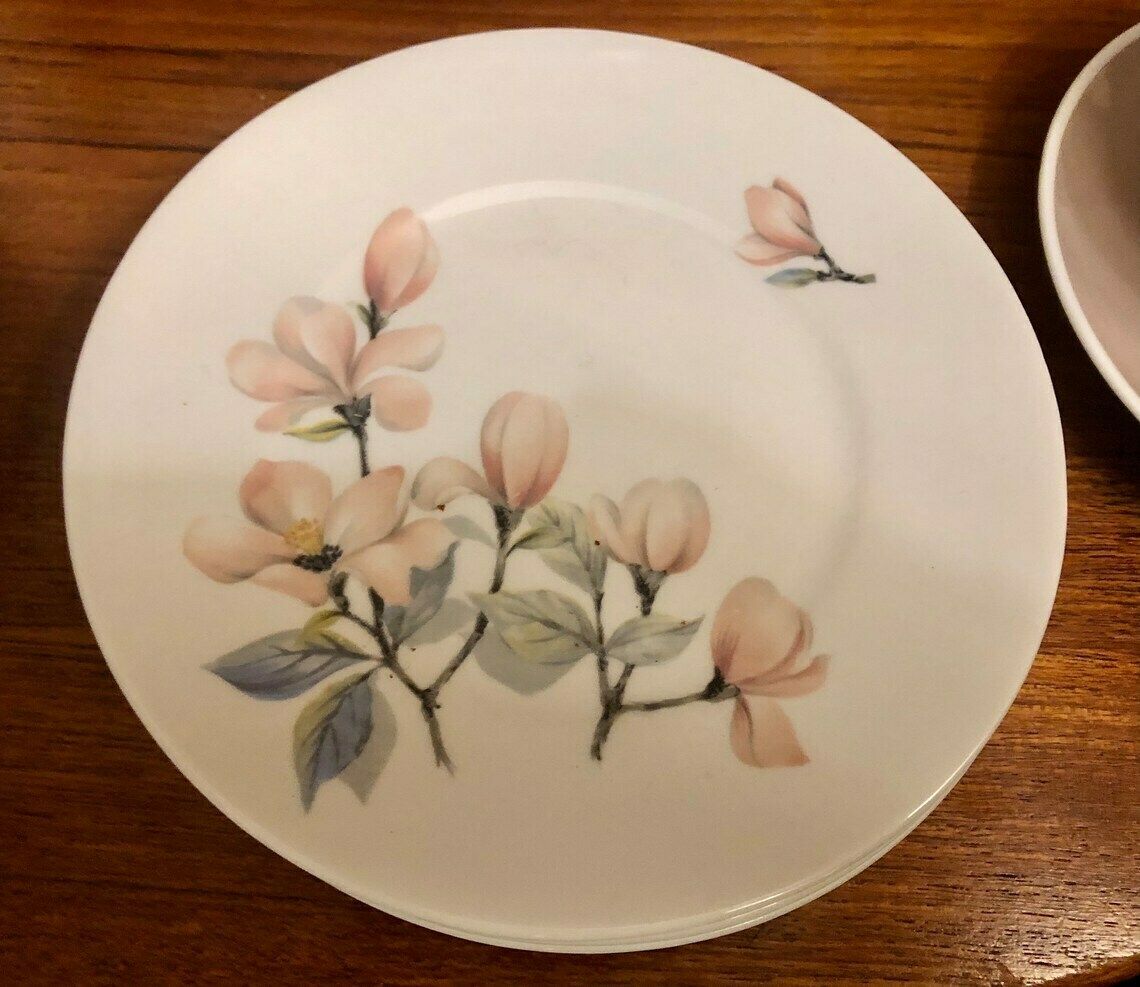 Beautiful Vintage English Midcentury Fine Bone China Tea And Coffee Set By Royal Adderley In ‘Ophelia’ Magnolia Pattern photo 185.0
