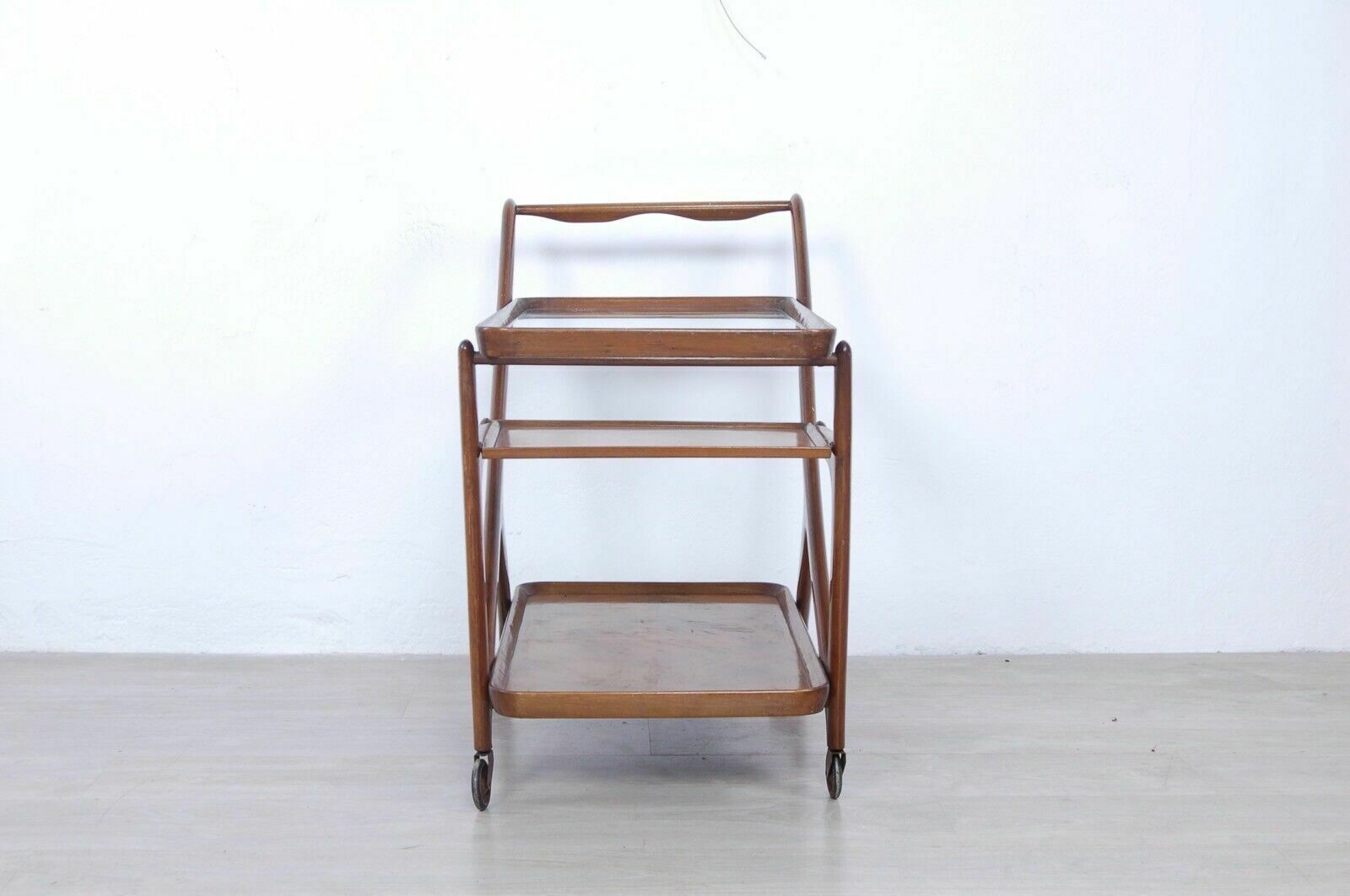 Cesare Lacca For Cassina Bar Trolley With Beech Wood Design From The 1950s photo Furniture