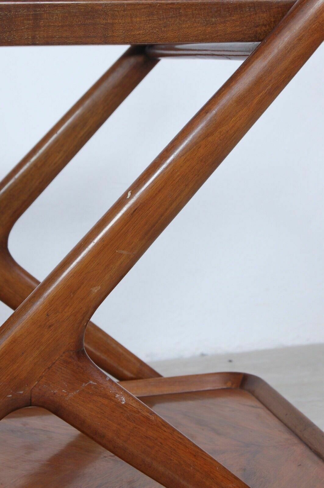 Cesare Lacca For Cassina Bar Trolley With Beech Wood Design From The 1950s photo vinterior
