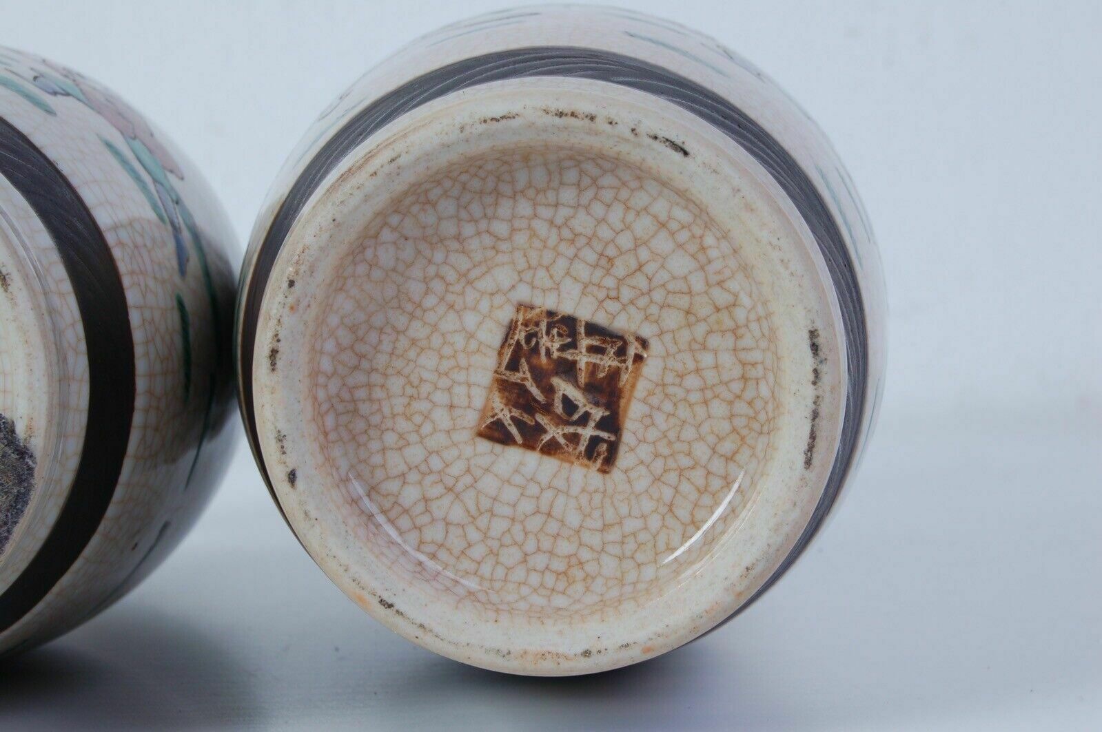 photo furniture 2 Japanese Porcelain Vases With Liberty Relief Bull Lizard Handles From The Early 1900s