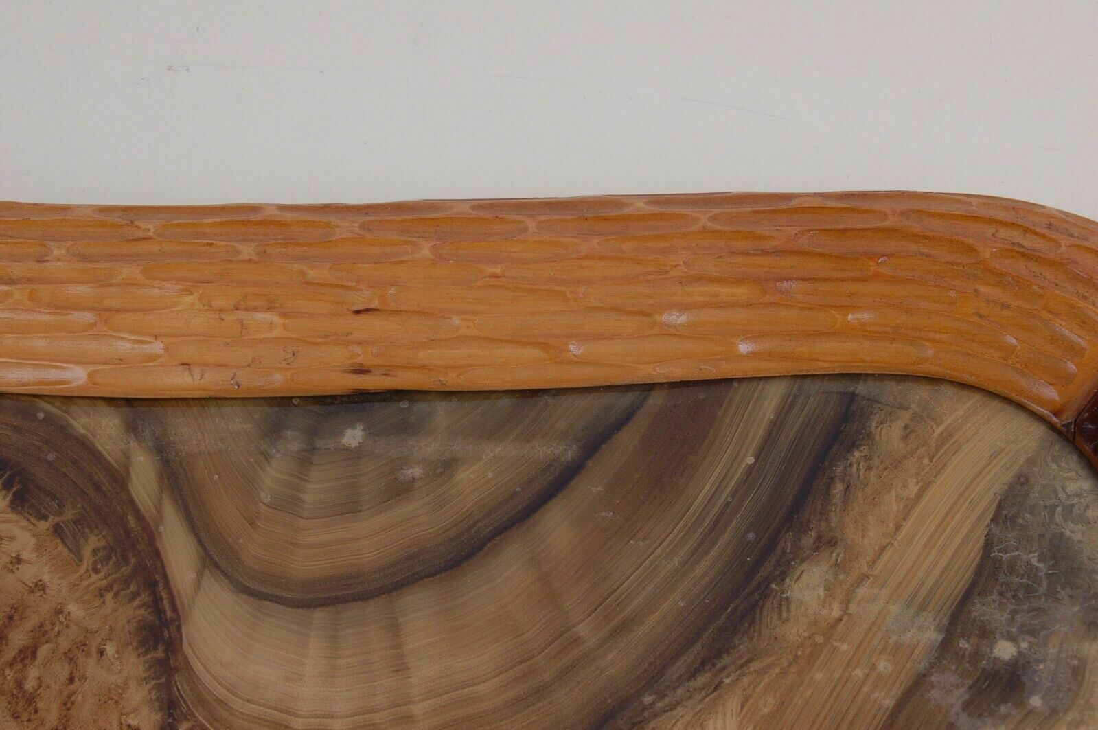 Wooden Tray Worked In Various Essences And Fratelli Cerati Glass From The 60s And 70s photo vinterior