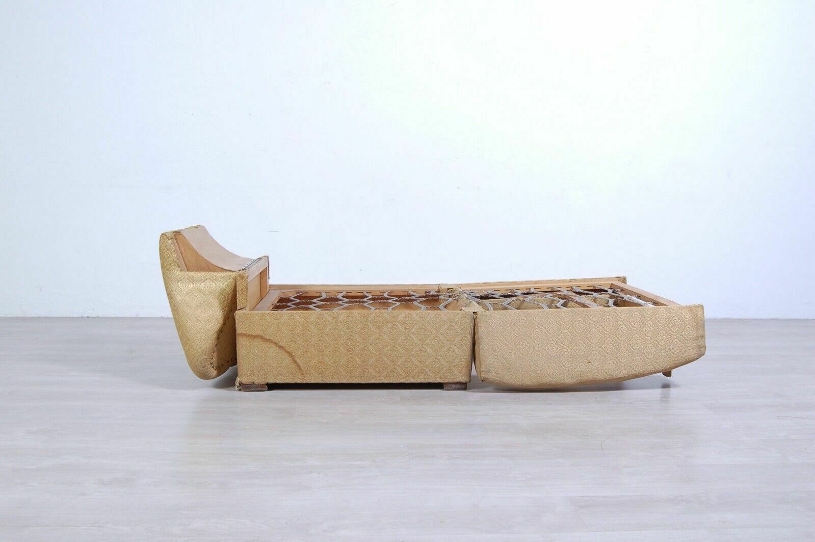 Old Mid Century Bed Armchair Convertible Wooden Bed Armchair photo 159.0
