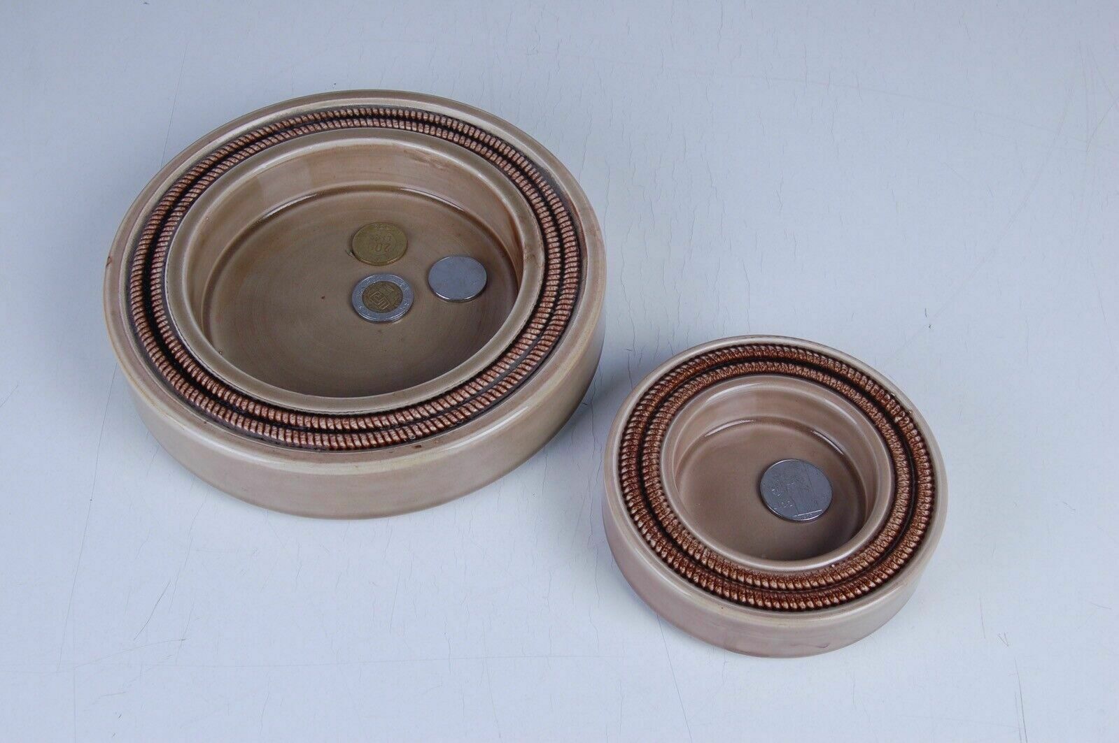 Ceramica Baldelli Italia Pair Of 70s Design Ashtrays, Round Pocket Emptier photo furniture