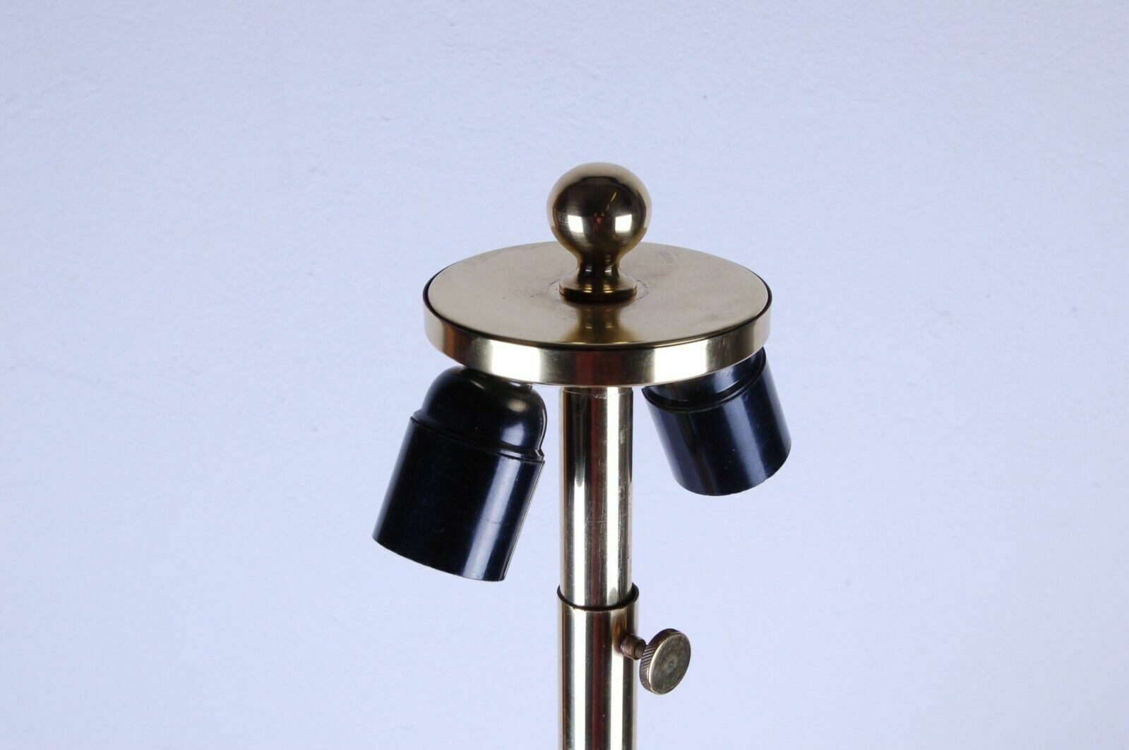 Colored Worked Terracotta And Brass Table Lamp, A. Bianchini Florence. photo vintage