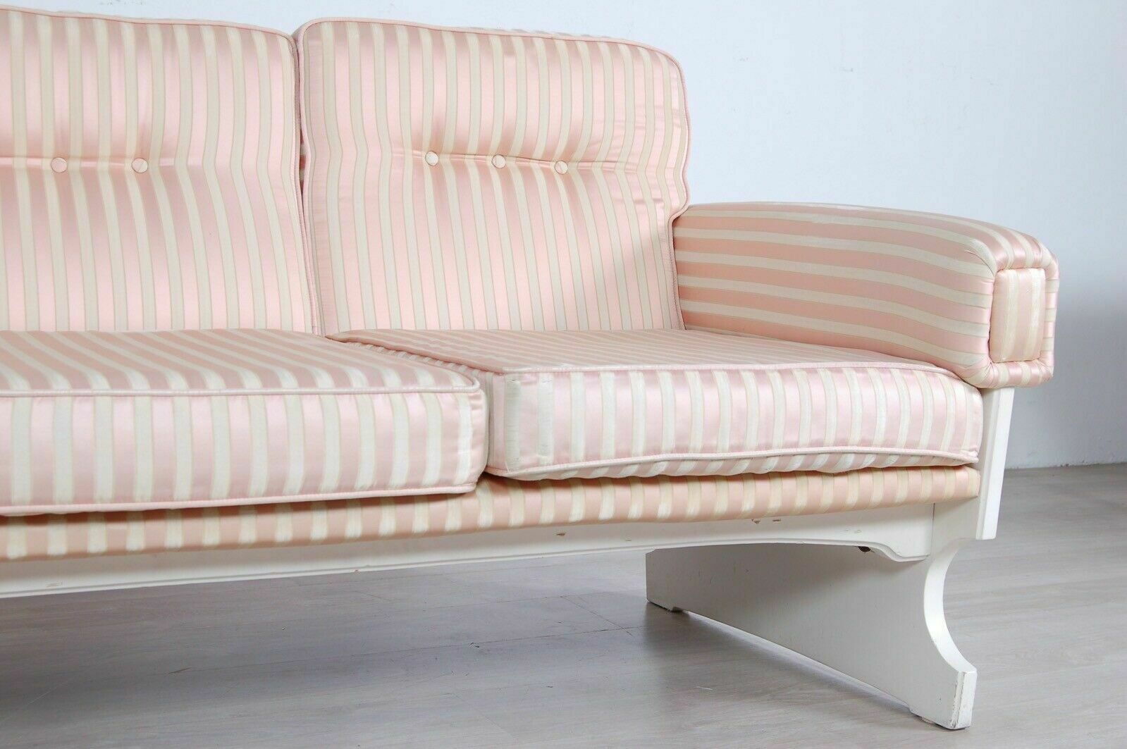 70s Design Sofa Vintage Sofa Wooden Structure With Sormani Style Curves photo Furniture