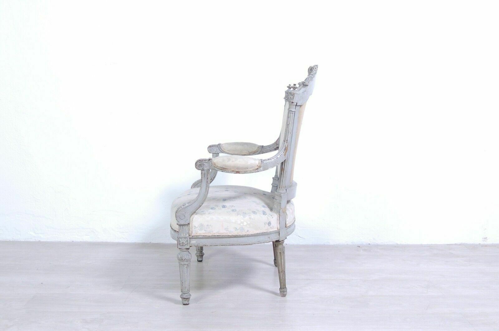 Antique Louis XVI Style Armchair From The End Of The 19th Century In Wood Antique Old Seat photo 263.0