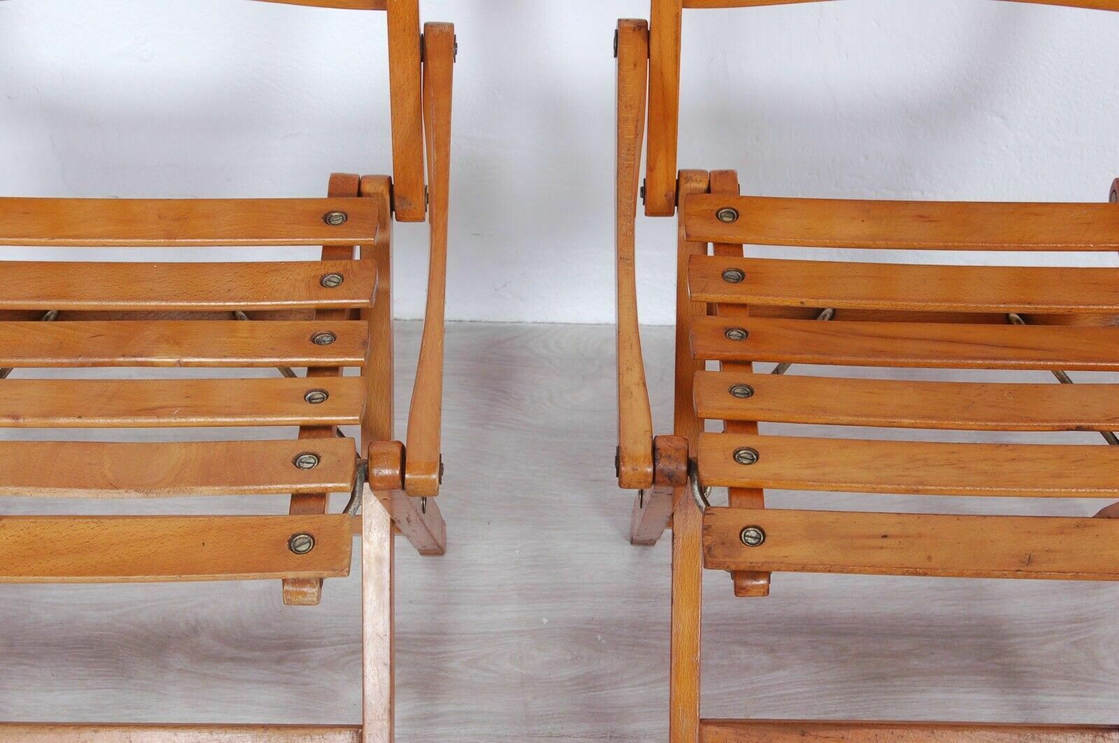 Fratelli Reguitti Folding Chair Pair Of Children's Wooden Chairs From The 60s, Vintage photo 190.0