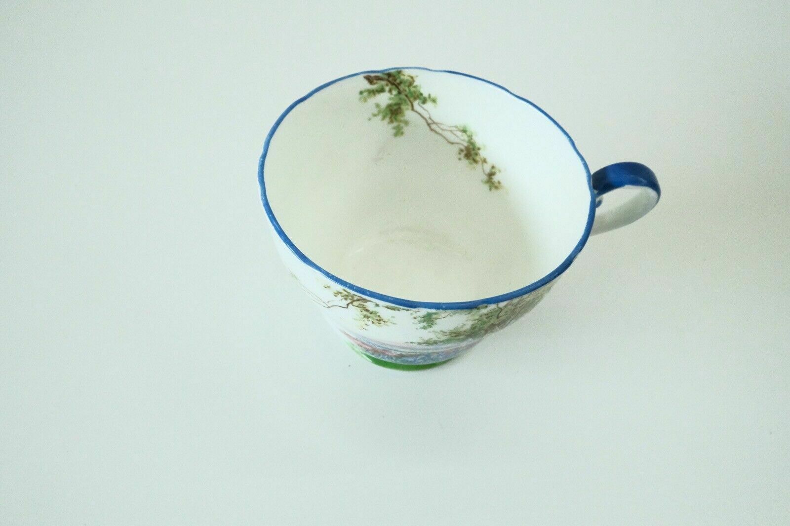 Aynsley England Bone China Landscape Birch Collection Teacup With Stand photo 56.0