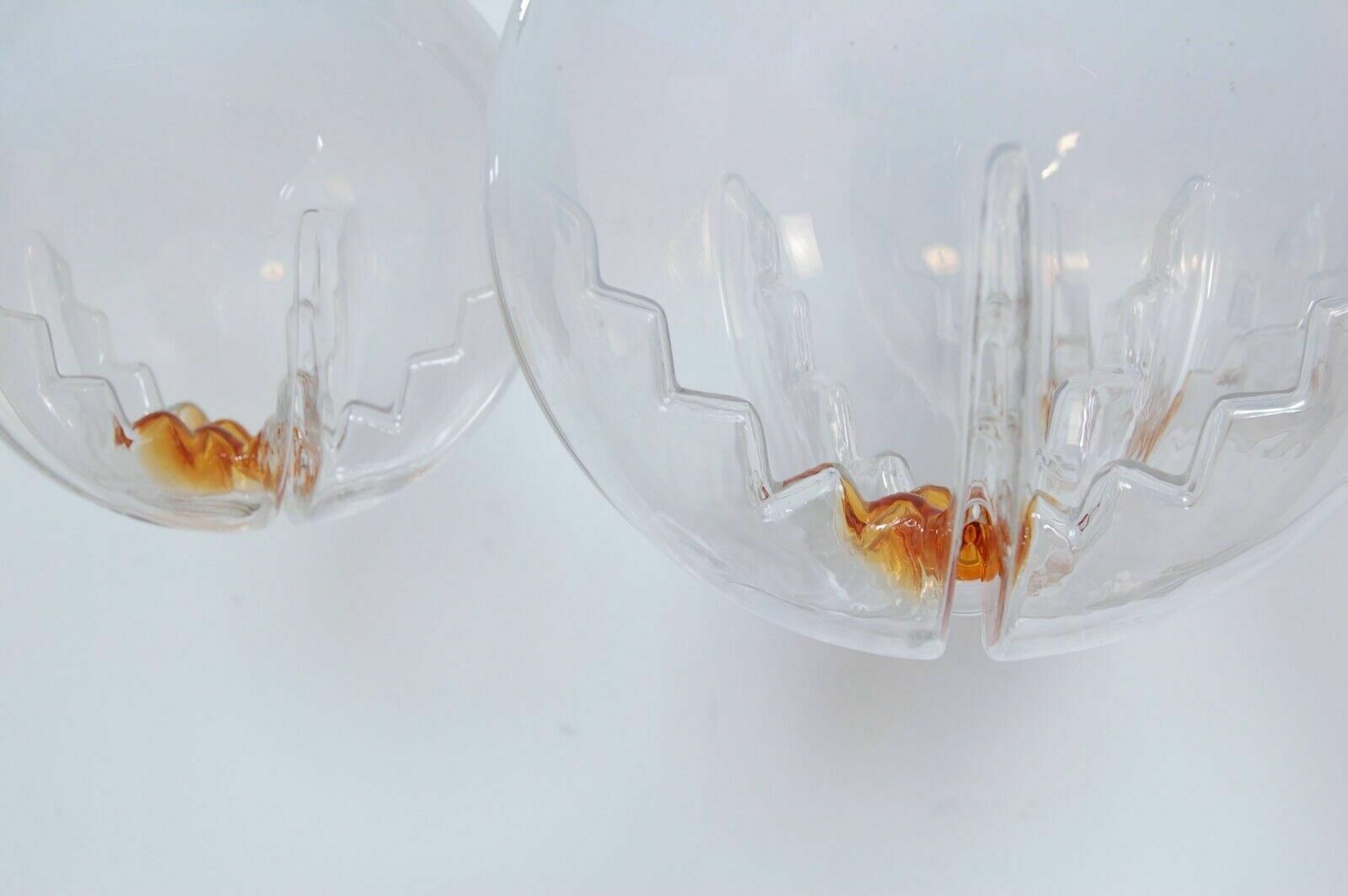 Design Chandelier From The 70s With Three Lights In Steel And Murano Glass In The Mazzega Style photo vintage