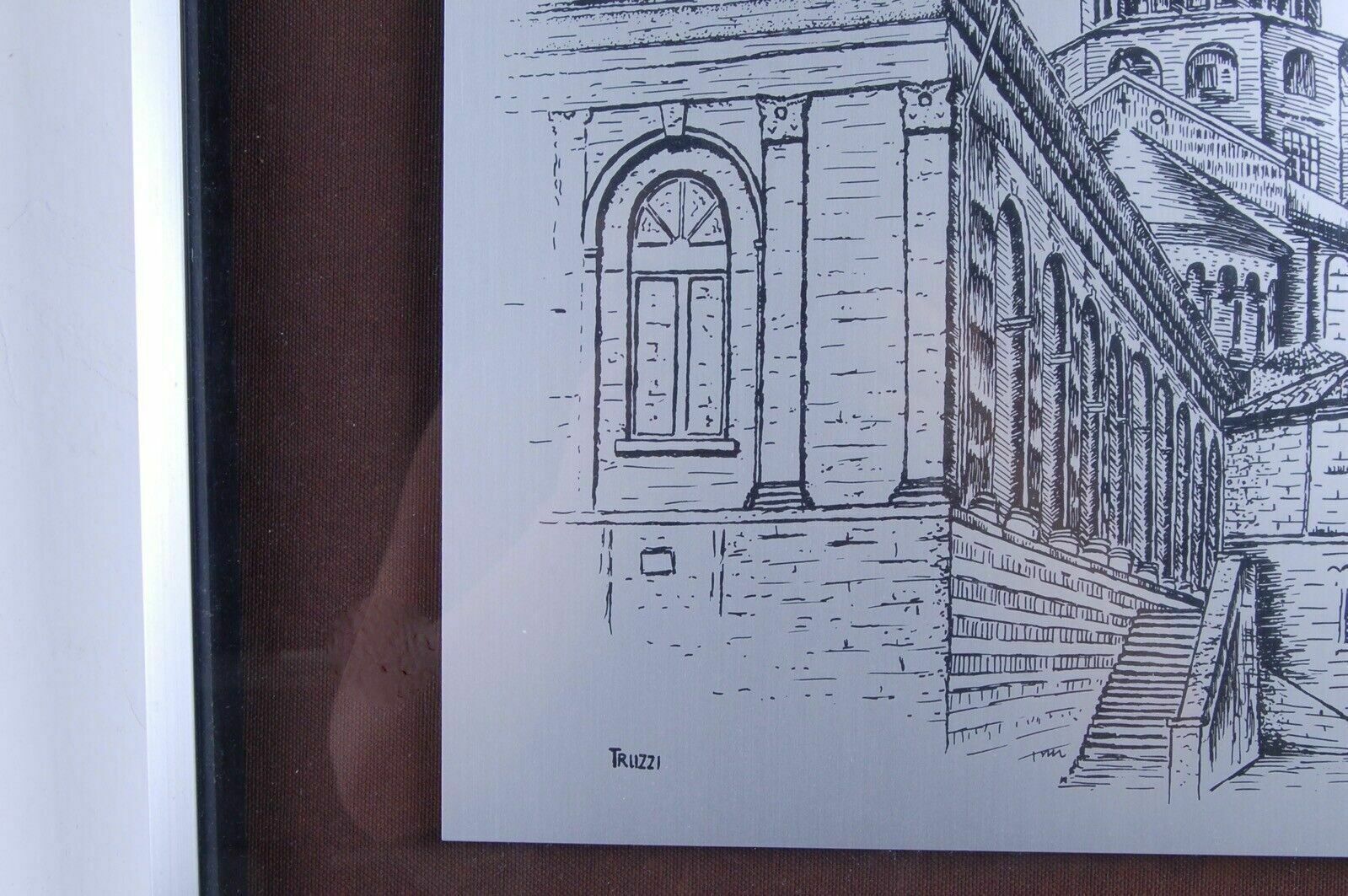 Erio Truzzi Im Screenprint Bergamo 2 Screenprints S Maria Maggiore Cappella Colleon photo vintage