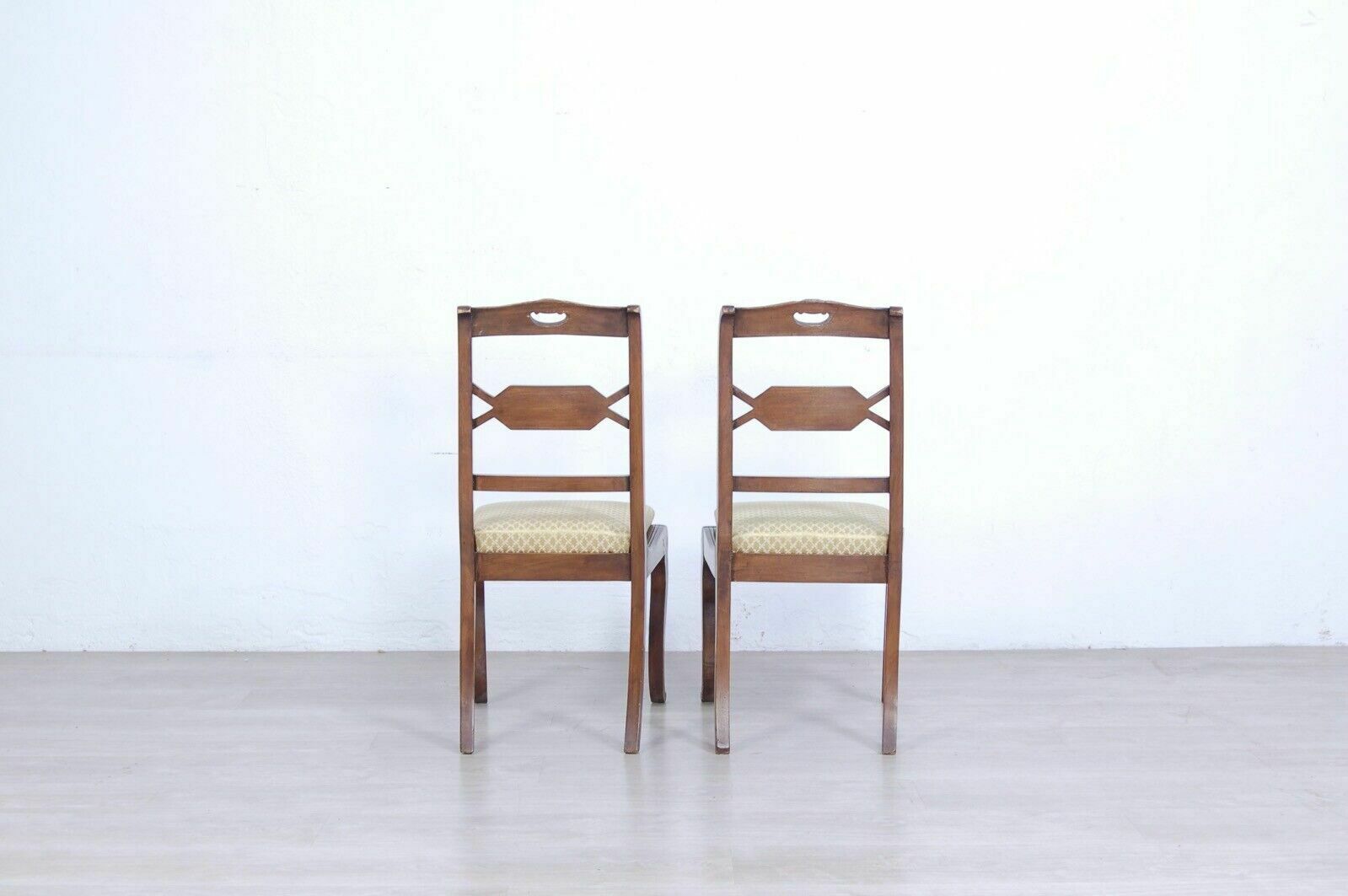Pair Of Old Carved Wooden Chairs, Design And Production From The Early 1900s photo Furniture