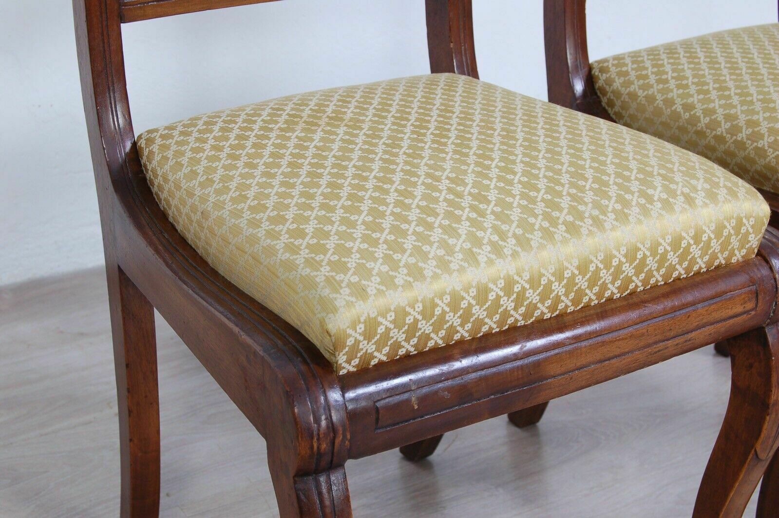 photo furniture Pair Of Old Carved Wooden Chairs, Design And Production From The Early 1900s