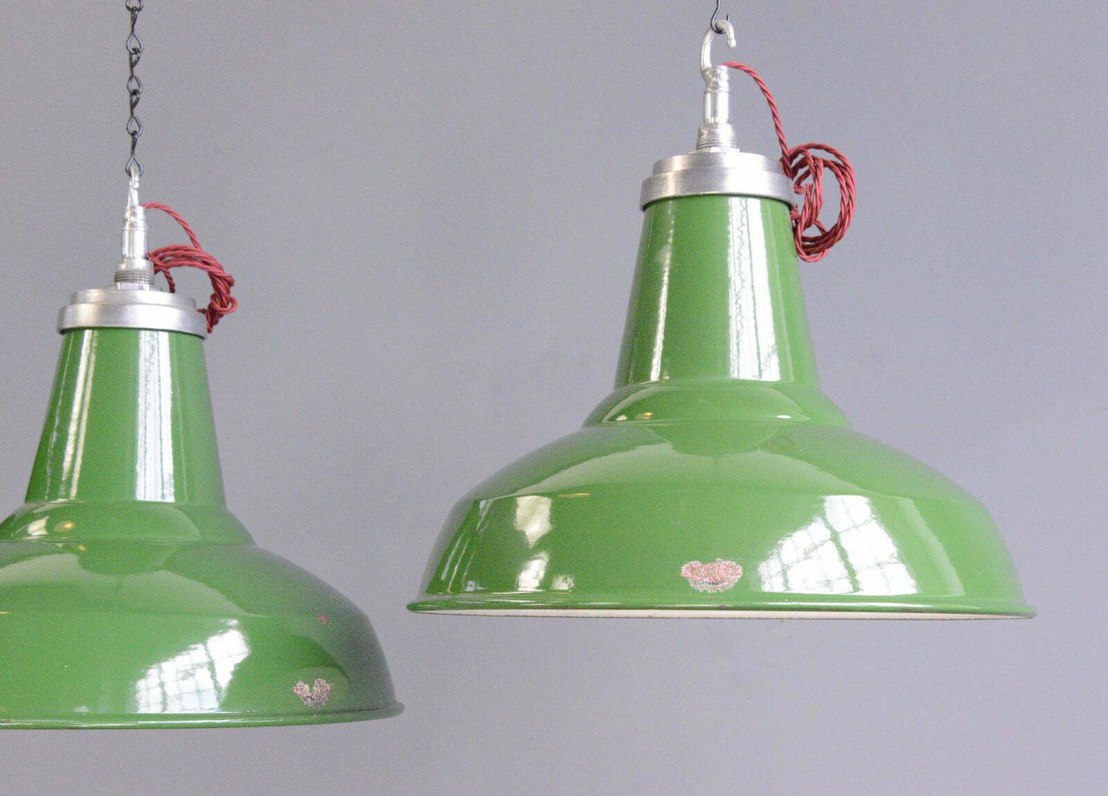 English Factory Lights By Thorlux Circa 1950s photo Lighting