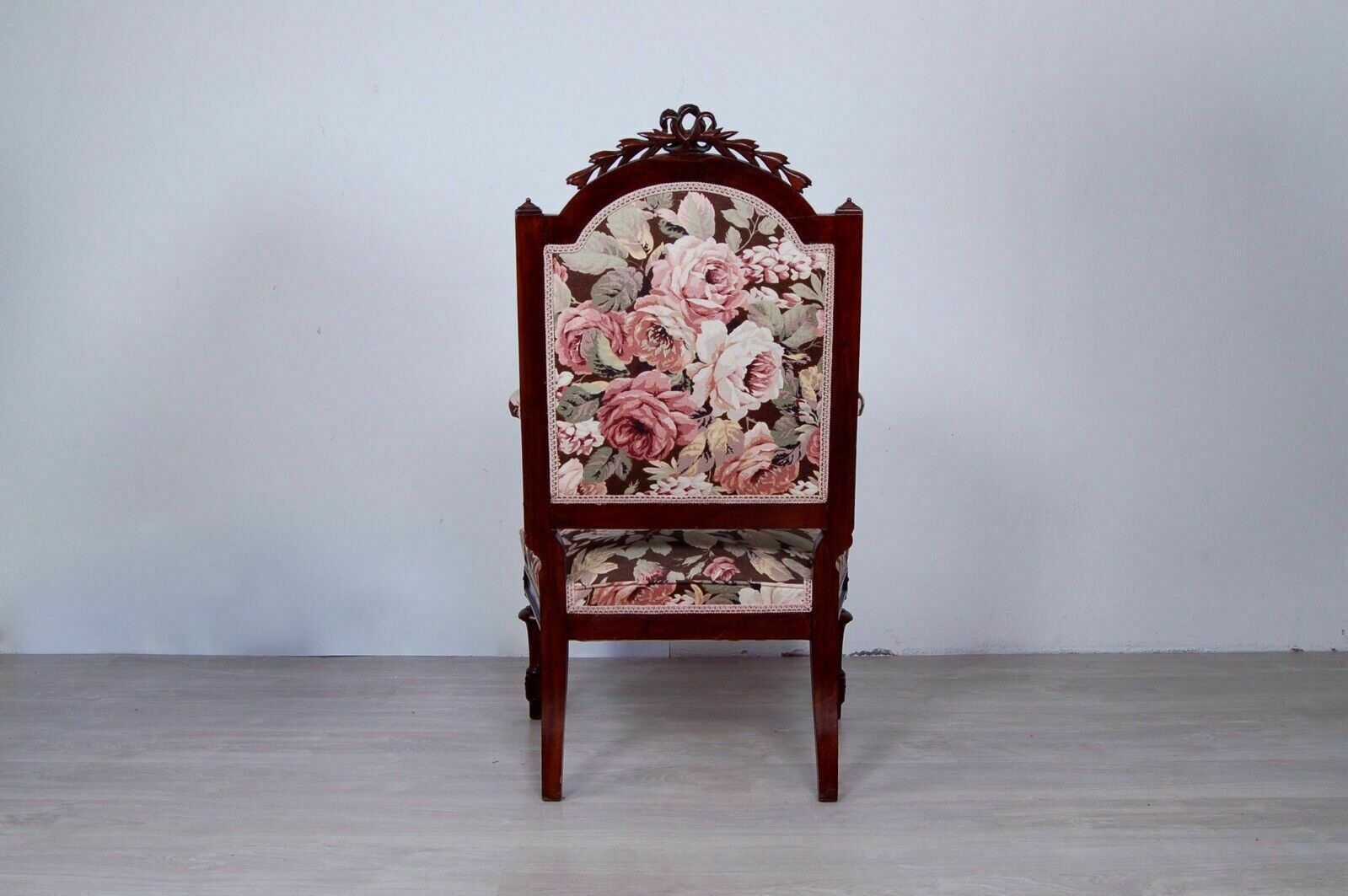 photo for sale Umbertina Armchair In Mahogany, Original From The End Of The 19th Century.