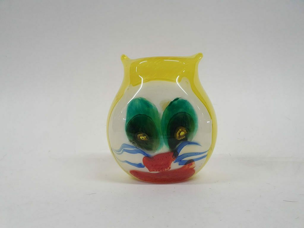Glass Design Vase With Cat Figure, Murano, Italy 1960's