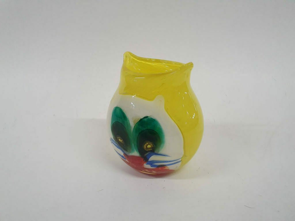 Glass Design Vase With Cat Figure, Murano, Italy 1960's photo furniture