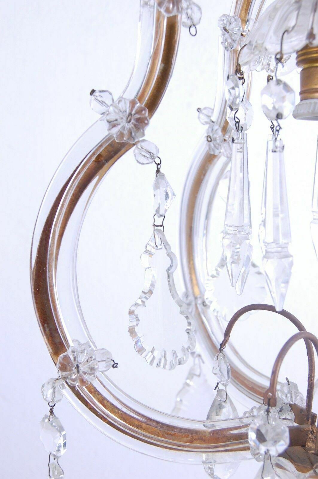 159.0 Maria Theresa Chandelier Late 1800s Early 1900s. Original No Reproduction. photo