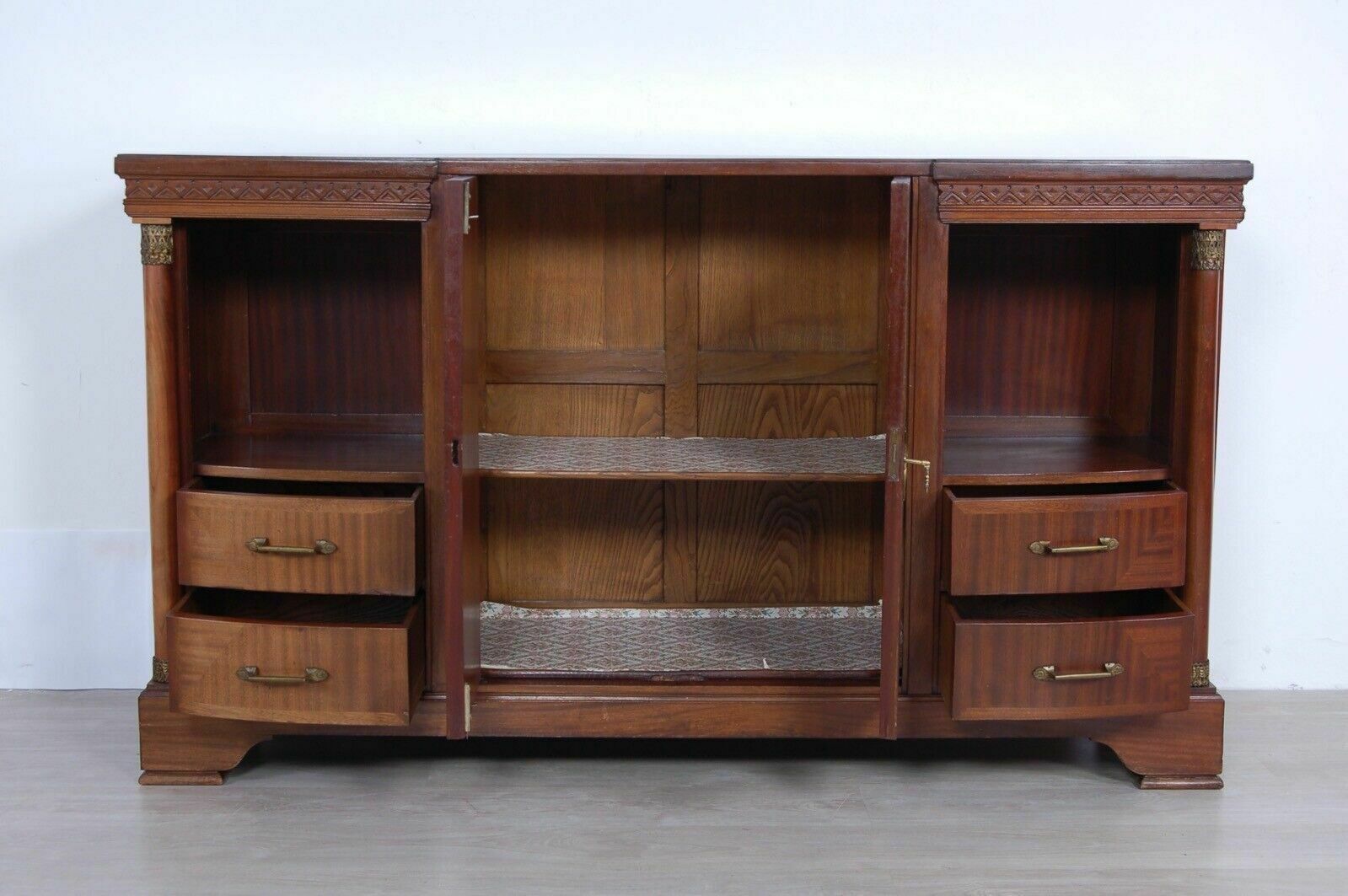 Early 1900s Empire Style Sideboard In Mahogany Mobili Rossi Cattaneo Verona photo for sale