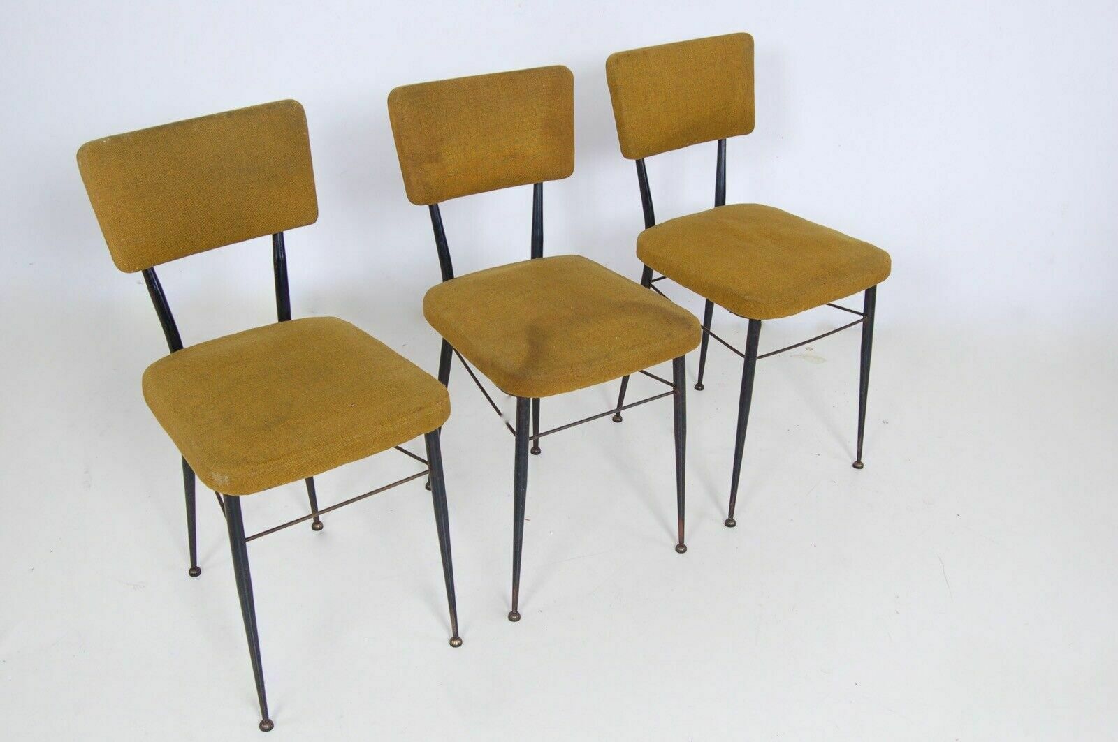 3 50s Design Chairs, Vintage Furnishing Accessory, Iron Chair, Events. Sittings