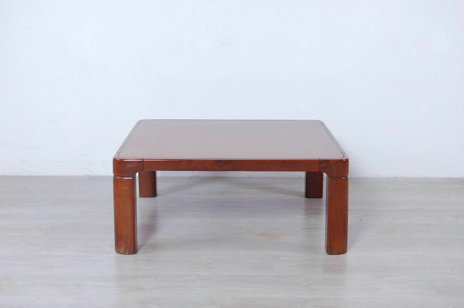 Coffee Table Square Low Wooden Table Design 60s 70s Curves photo Furniture
