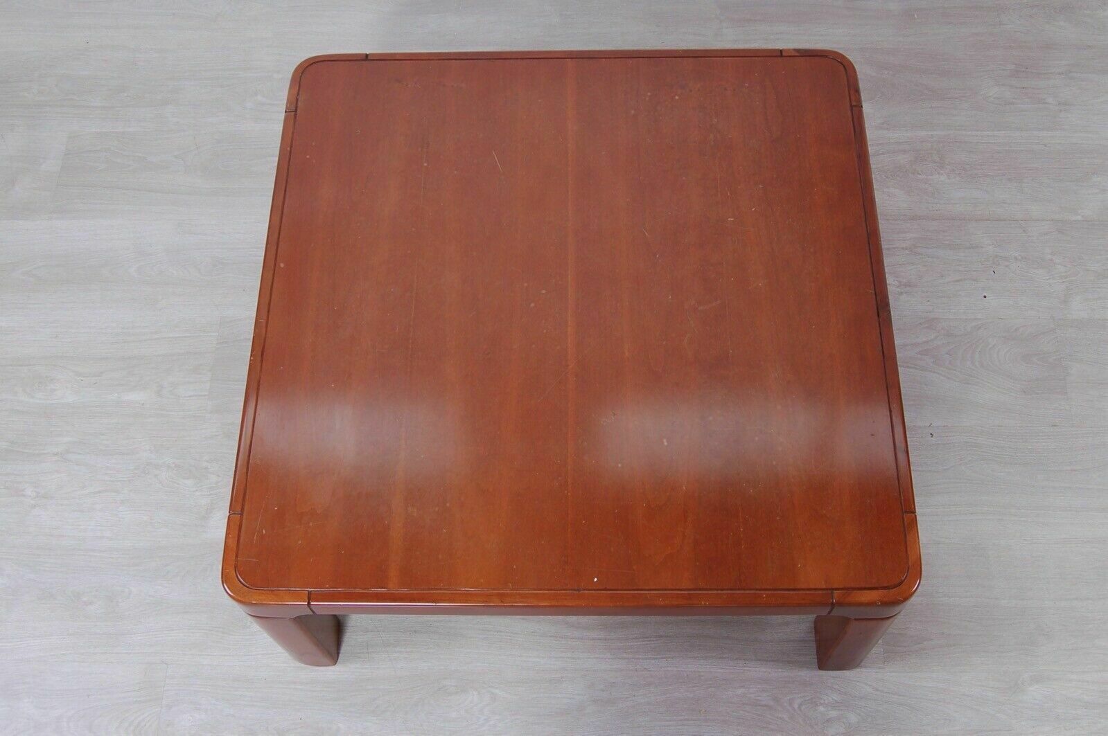106.0 Coffee Table Square Low Wooden Table Design 60s 70s Curves photo