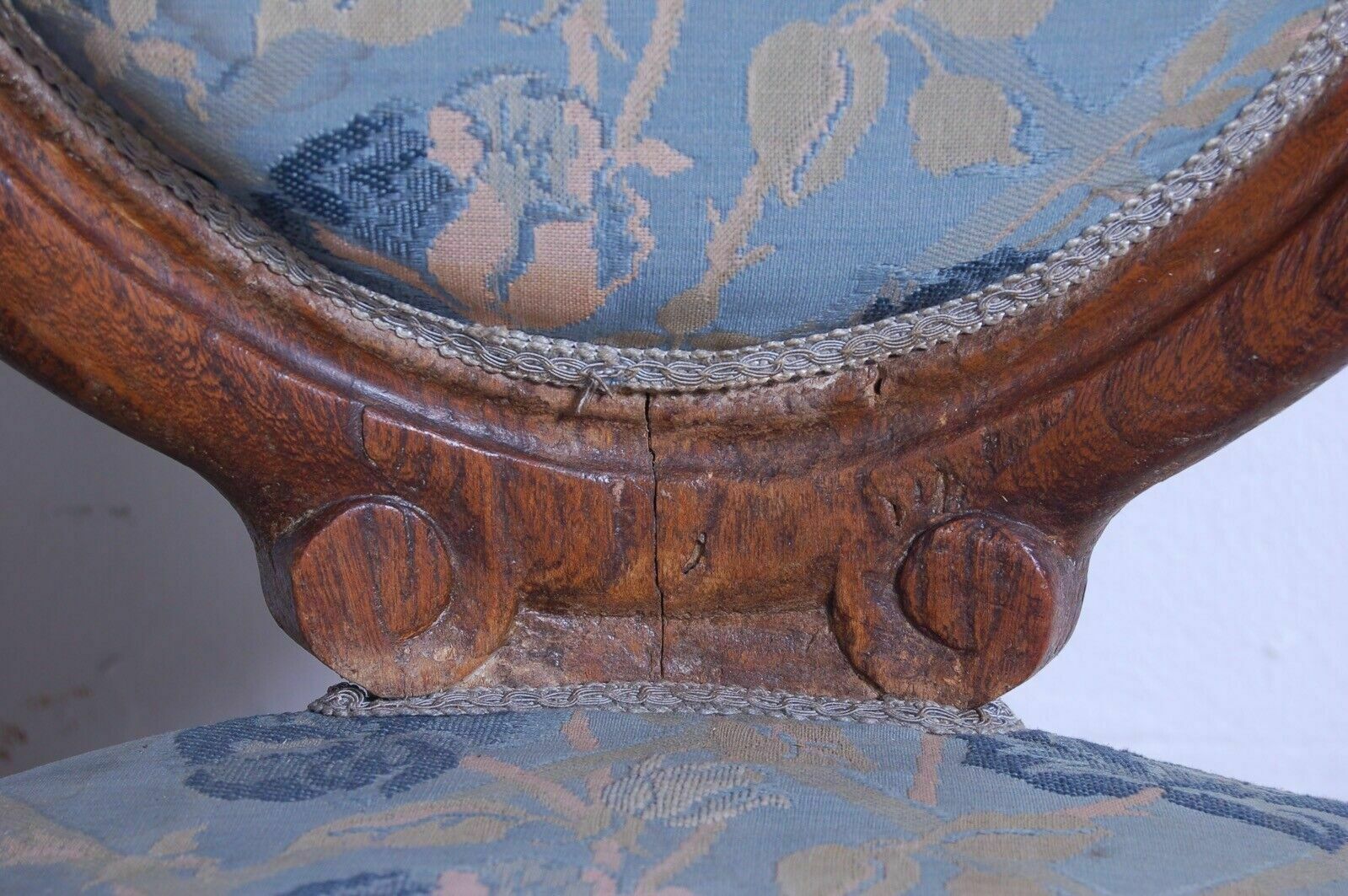 Pair Of Armchairs From The Late 19th Century In Antique Walnut Wood. Antique Bedroom Armchair Chair photo Furniture
