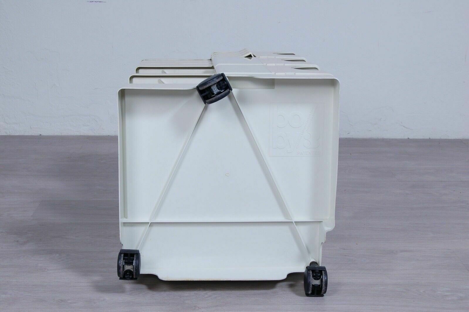 Furniture Boby Joe Colombo Bieffeplast 70s White Carello Side Table Cabinet With Wheels photo
