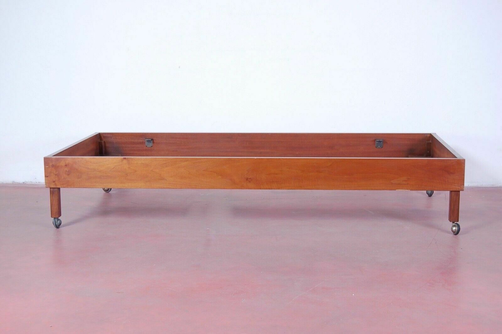 Single Bed Structure, 1950s Design, Italian Manufacture. With Wheels photo vintage