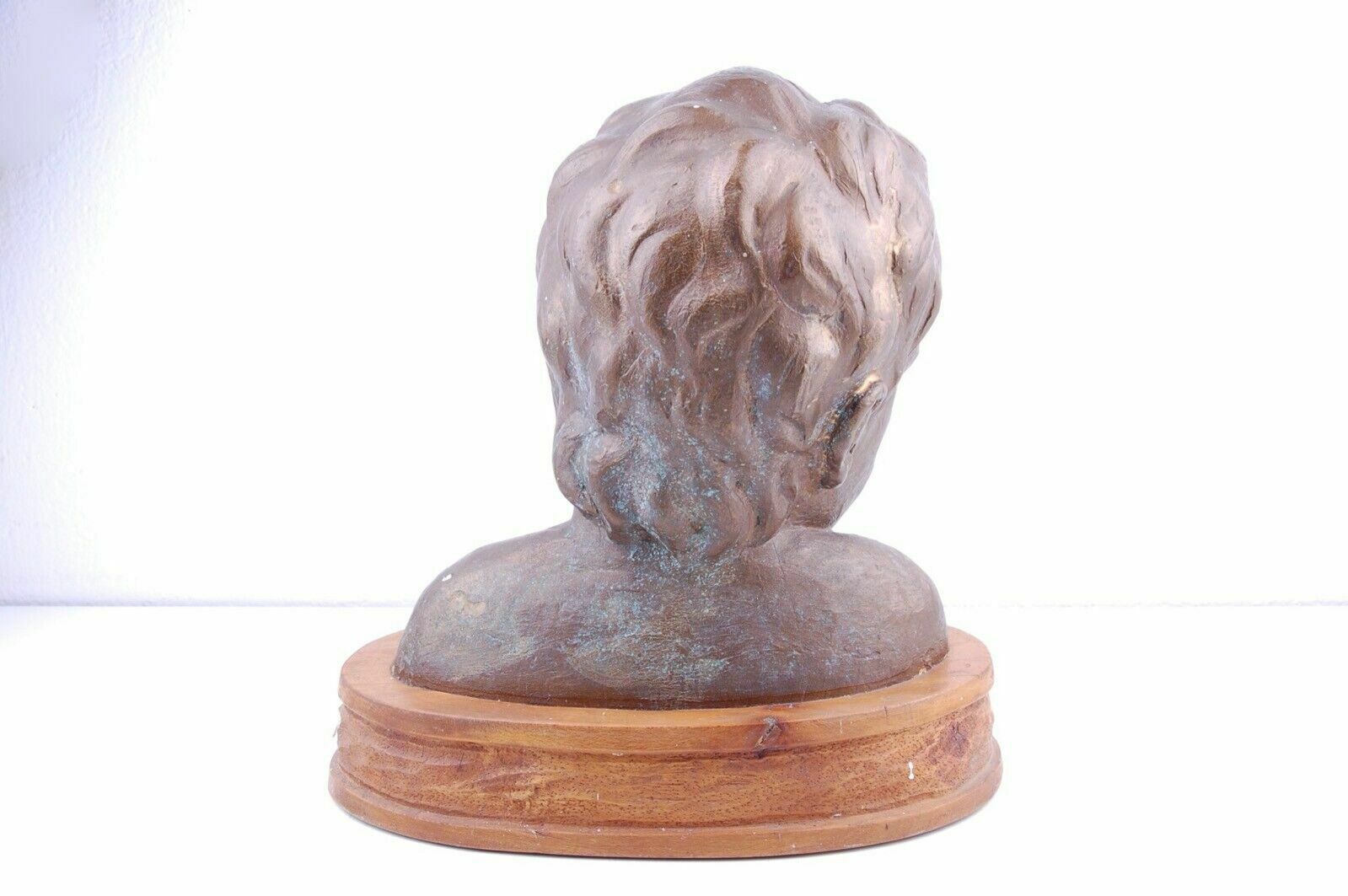Half Bust Of A Child Luigi Ferrario Bronze Colored Plaster Height 34 Cm. photo for sale
